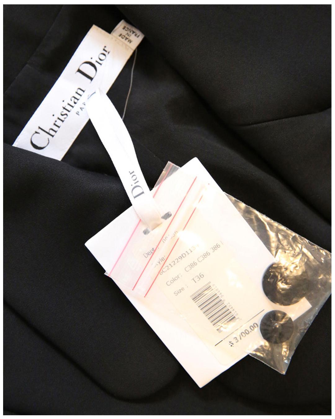 Women's Christian Dior 16 black red white gingham check plaid print peplum blazer jacket