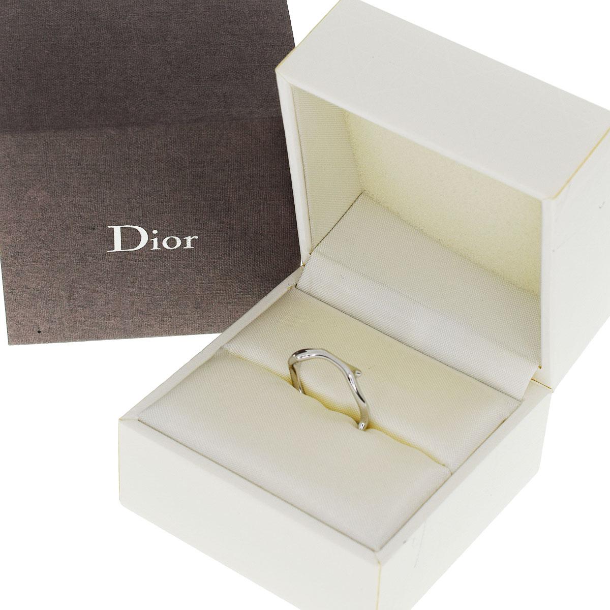 Christian Dior 18 Karat White Gold Bois de Rose Ring 1
