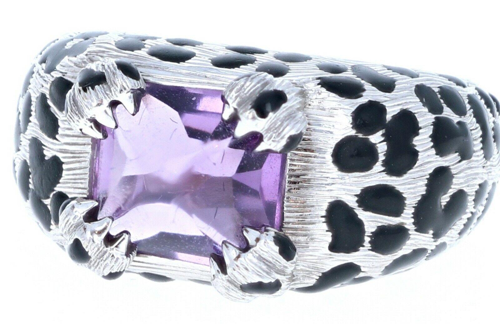 Christian Dior 18K White Gold & Amethyst Mitza Ring 11.78 ctw. 


For sale is Christian Dior 18K white gold ring from the Mitzah collection.
The ring is comprised of one amethyst equalling approx. 11.78 cts
This beautiful ring is perfect worn day or