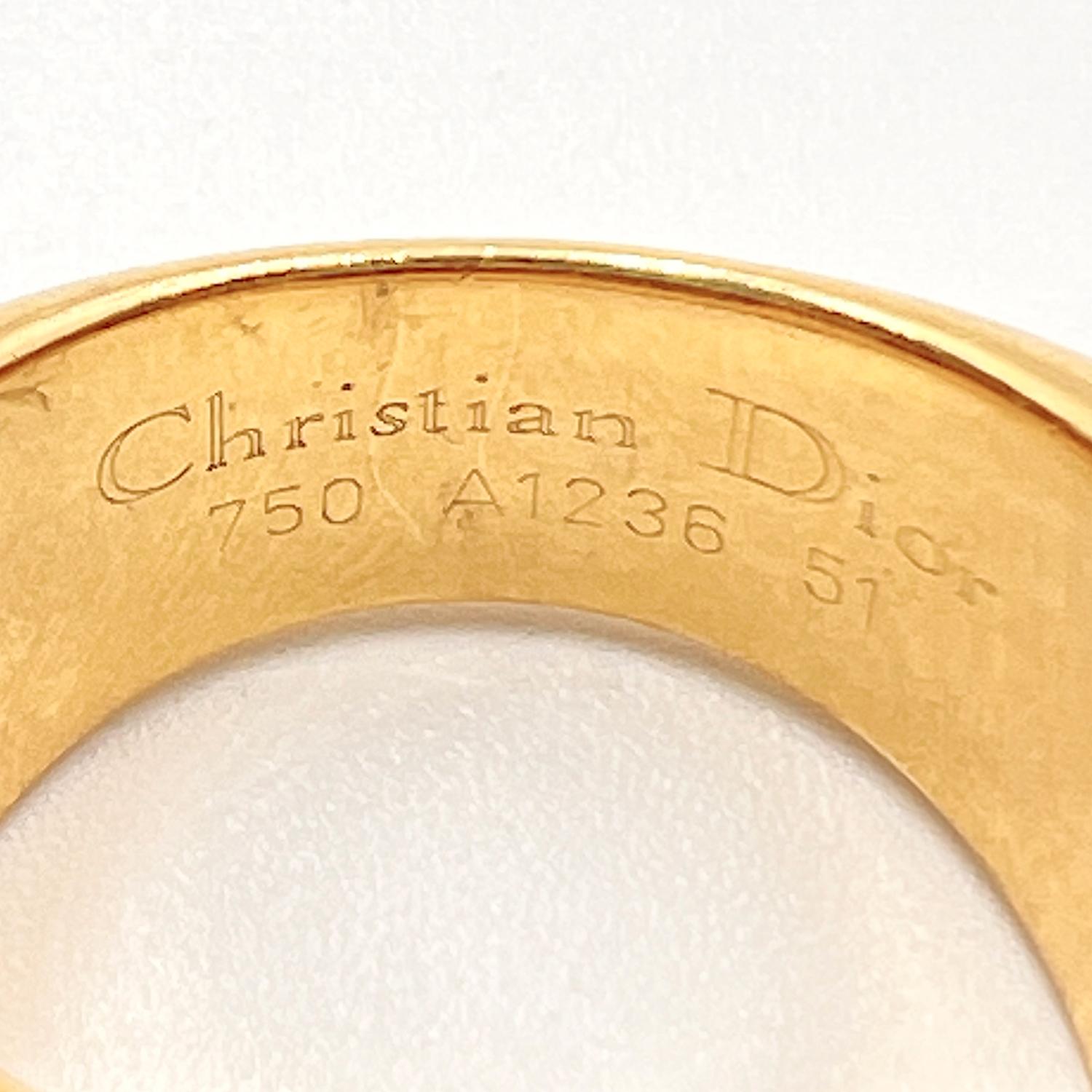 Women's or Men's Christian Dior 18k Yellow Gold Citrine Leopard Spot Ring For Sale