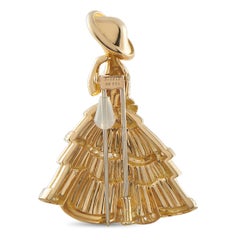Christian Dior 18K Yellow Gold Diamond Brooch CD10-060526