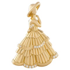 Christian Dior 18K Yellow Gold Diamond Brooch CD10-060526