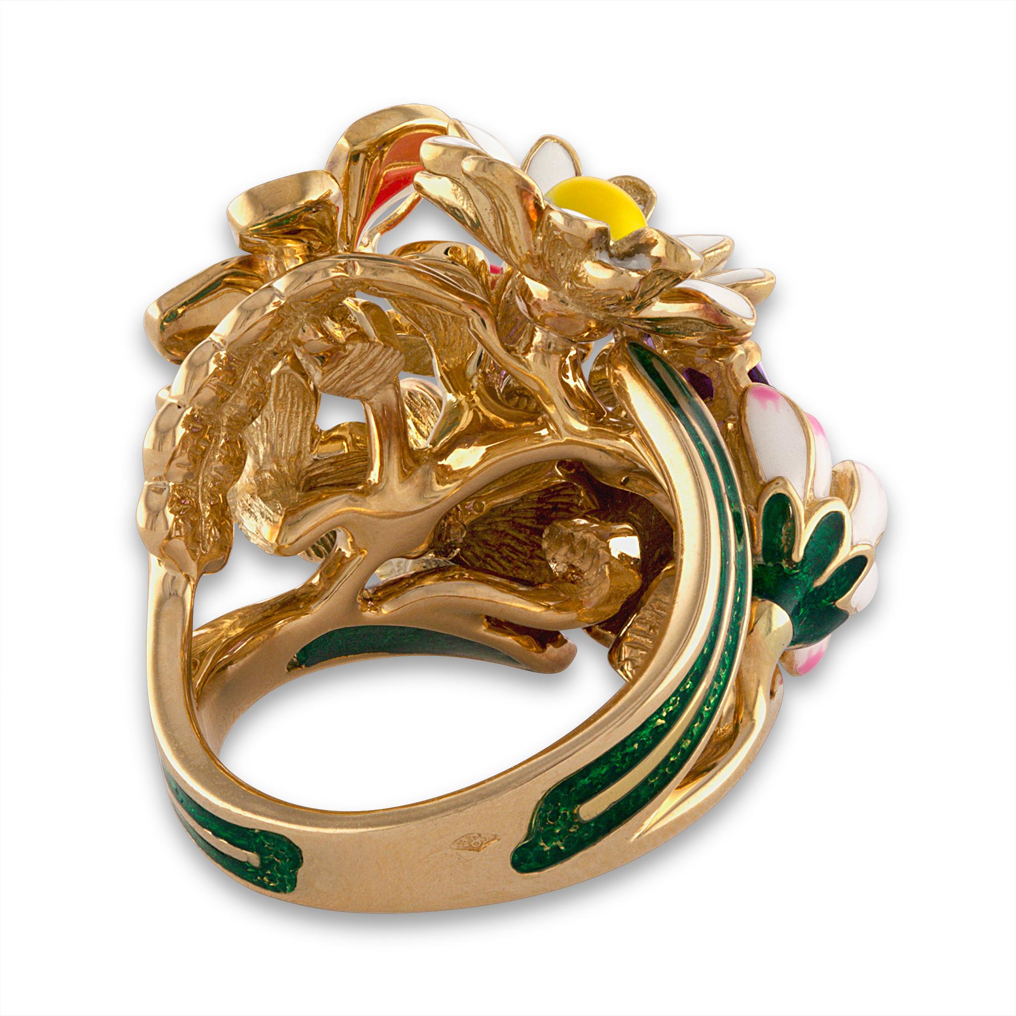christian dior flower ring