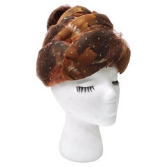 Vintage Christian Dior 1960's Feather and Tulle Turban
