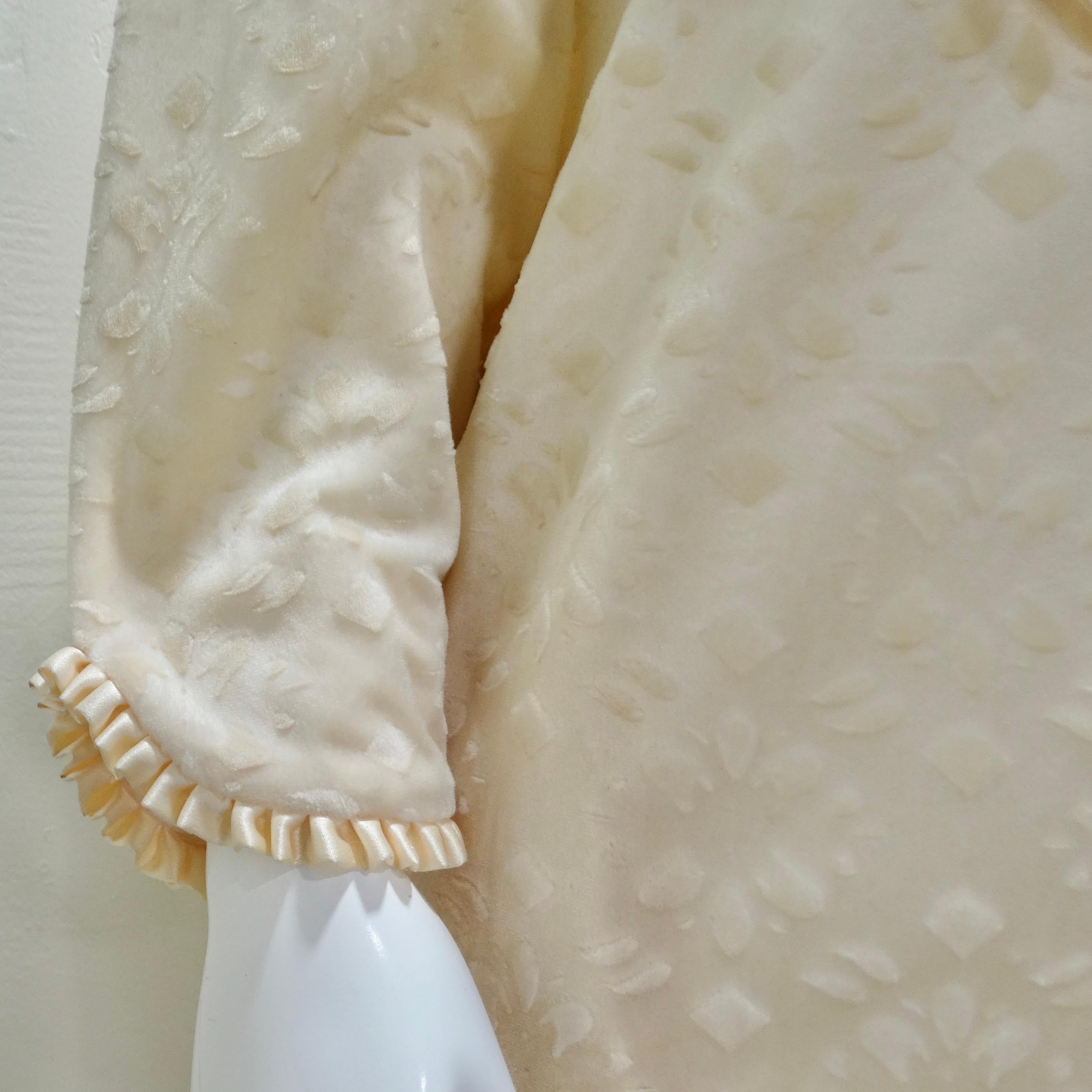 Women's or Men's Christian Dior 1960s Ivory Velvet Maxi Dress For Sale