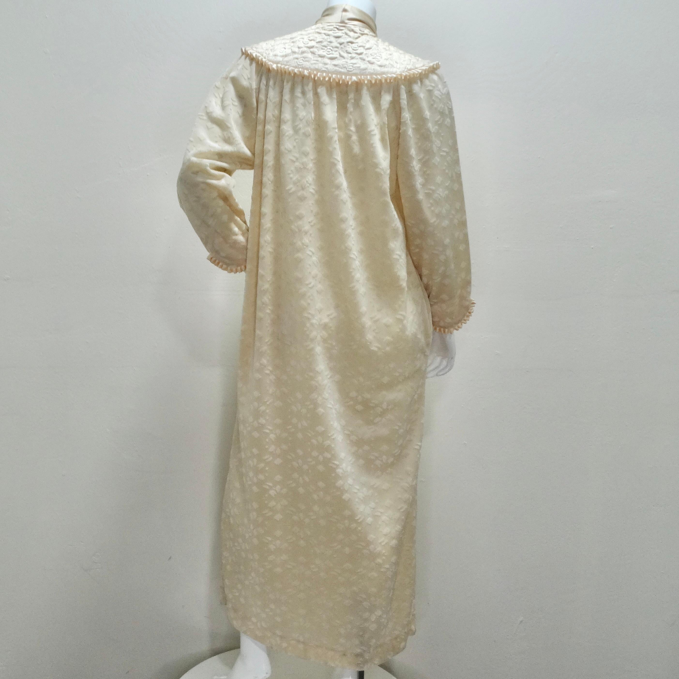 Christian Dior 1960s Ivory Velvet Maxi Dress For Sale 2