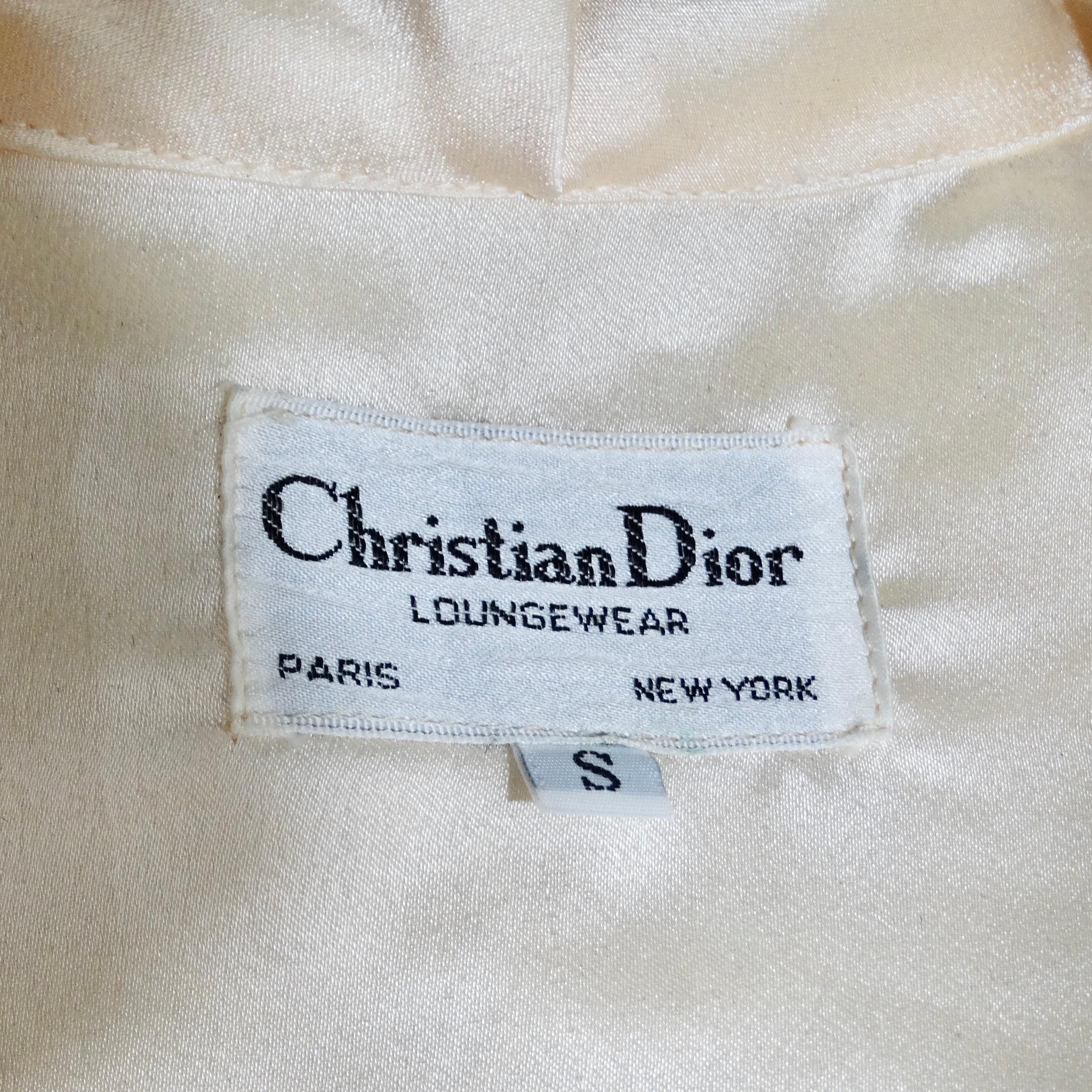 Christian Dior 1960s Ivory Velvet Maxi Dress en vente 5