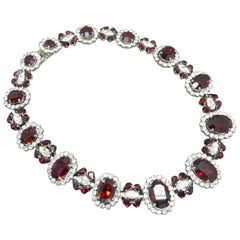 Vintage Christian Dior 1963 Red Crystal Necklace