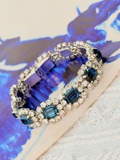Christian Dior 1968 Haute Couture Opulent Iconic Rare Sapphire Blue Bracelet