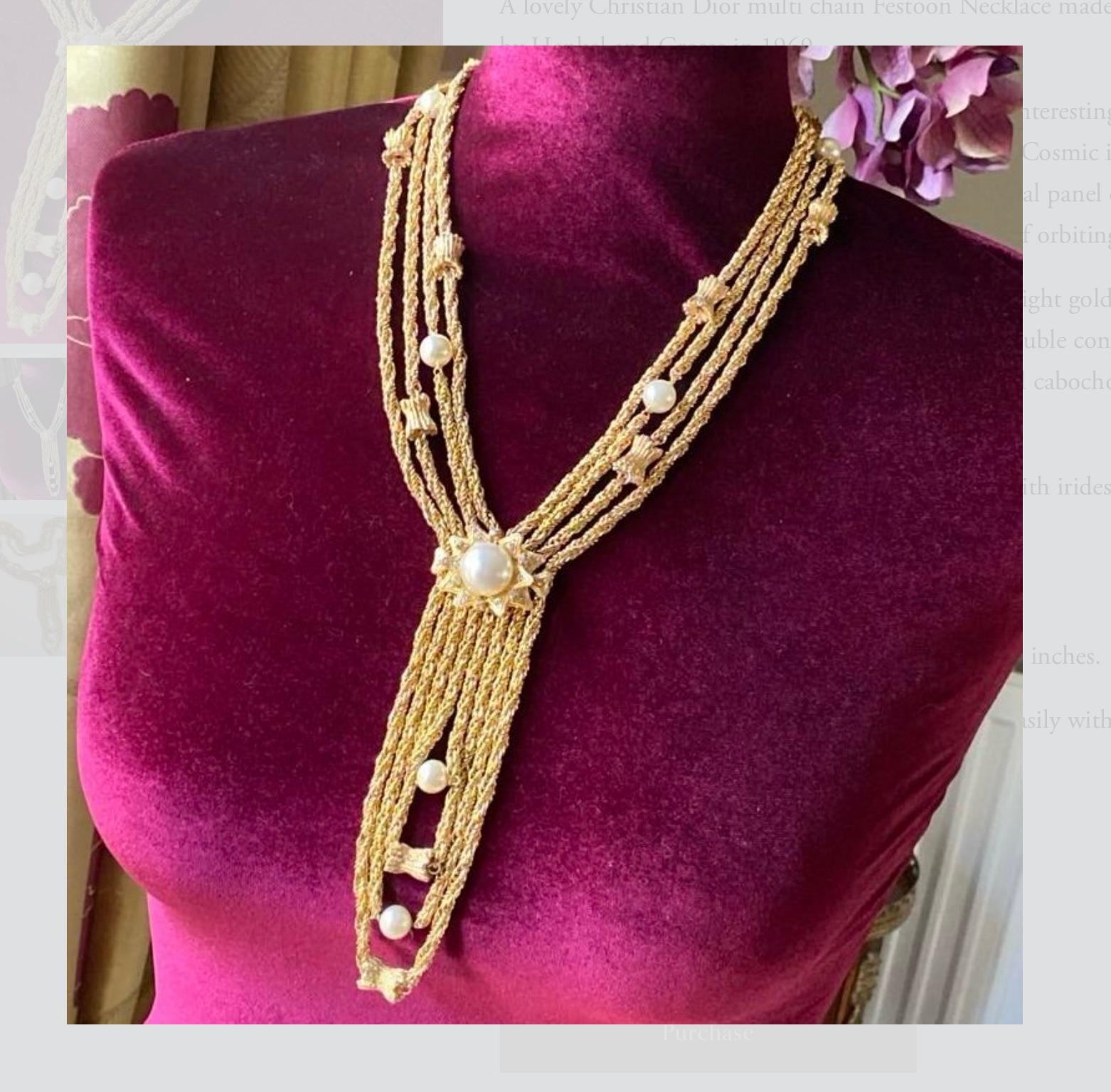 Christian Dior, 1969, Feston. Collier en chaîne Unisexe en vente