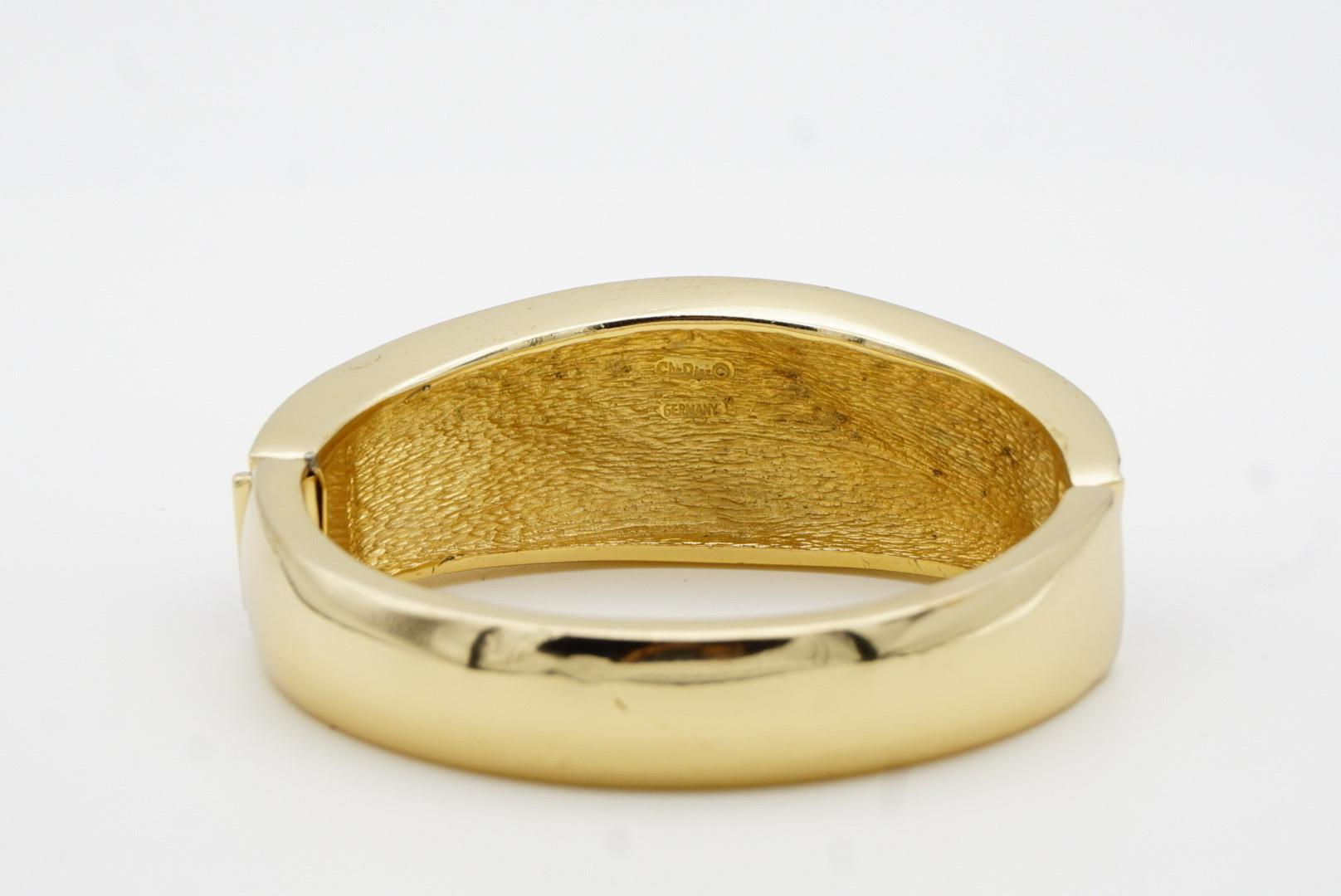 Christian Dior 1970s Bungundry Shining Crystals Manschette Cuff Bangle Bracelet For Sale 10