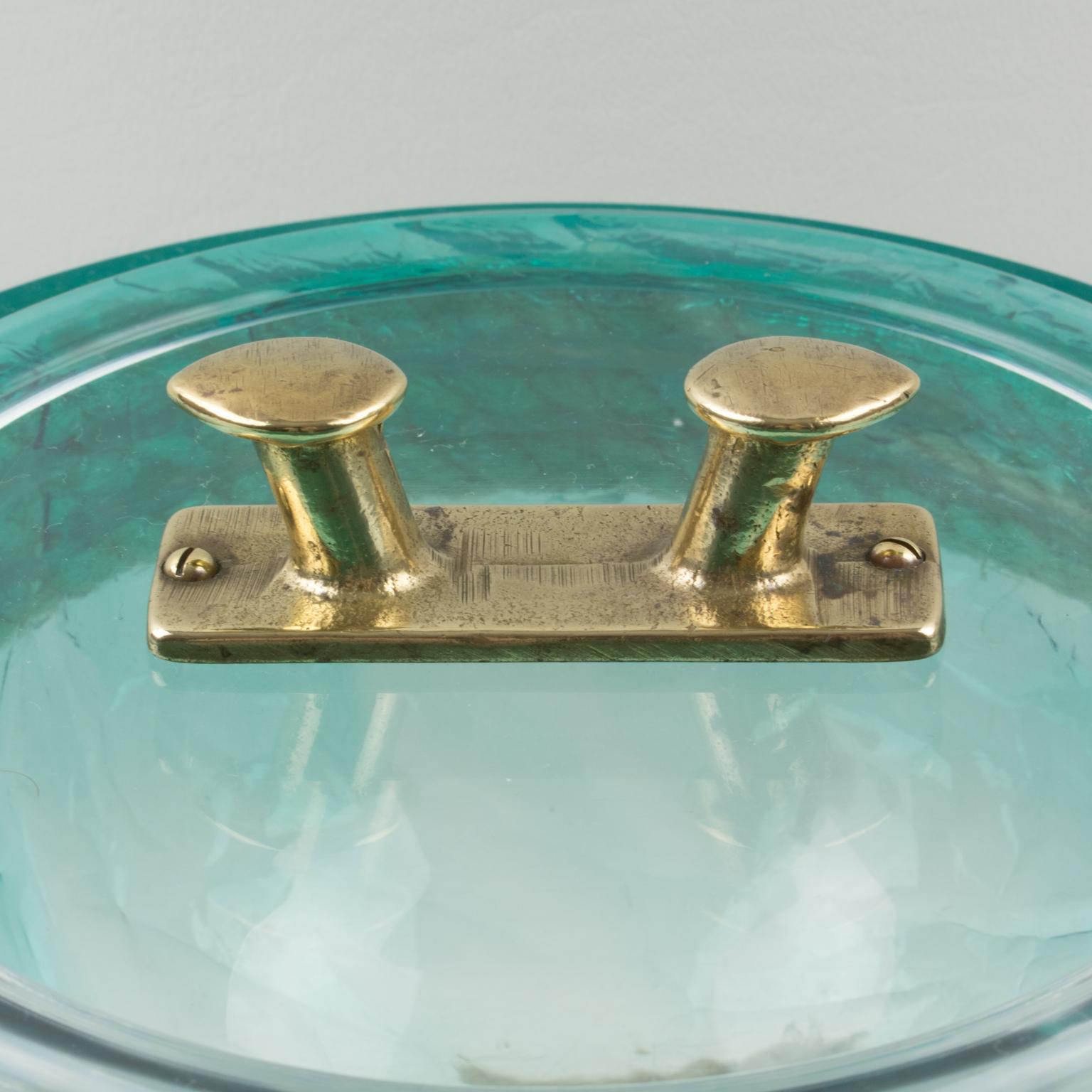 Christian Dior 1970s Lucite and Rope Barware Ice Bucket In Excellent Condition In Atlanta, GA