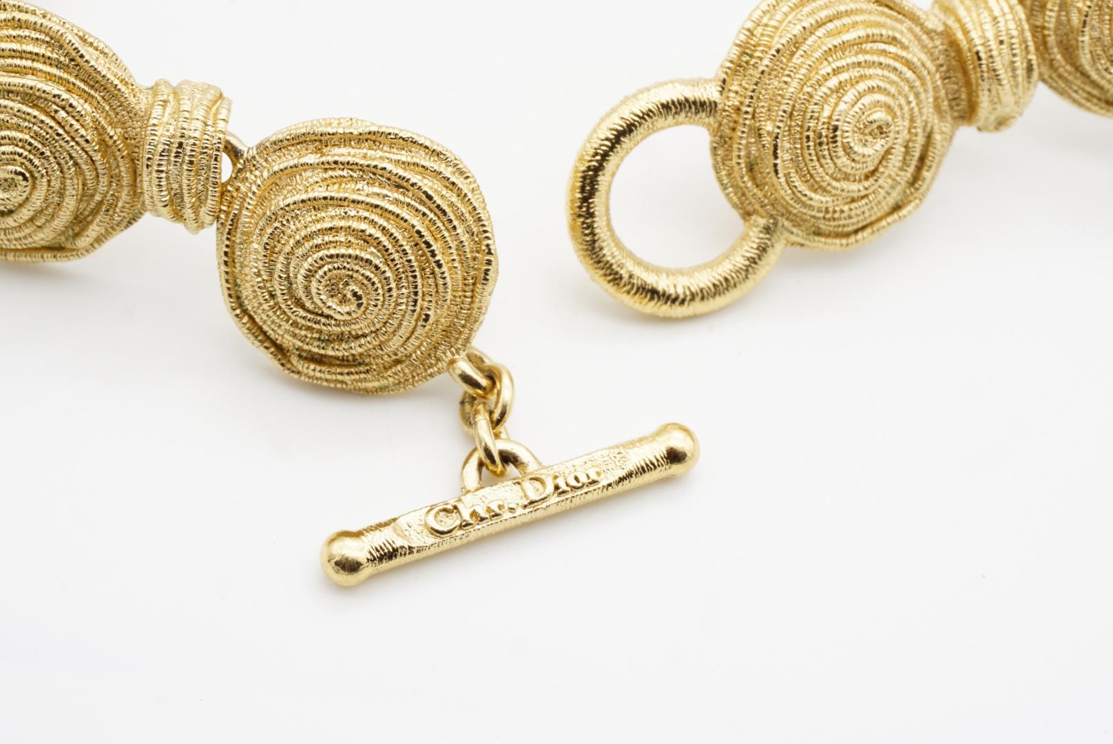 Christian Dior 1970 - Collana a spirale con smeraldo e zaffiro con cabochon in vendita 11
