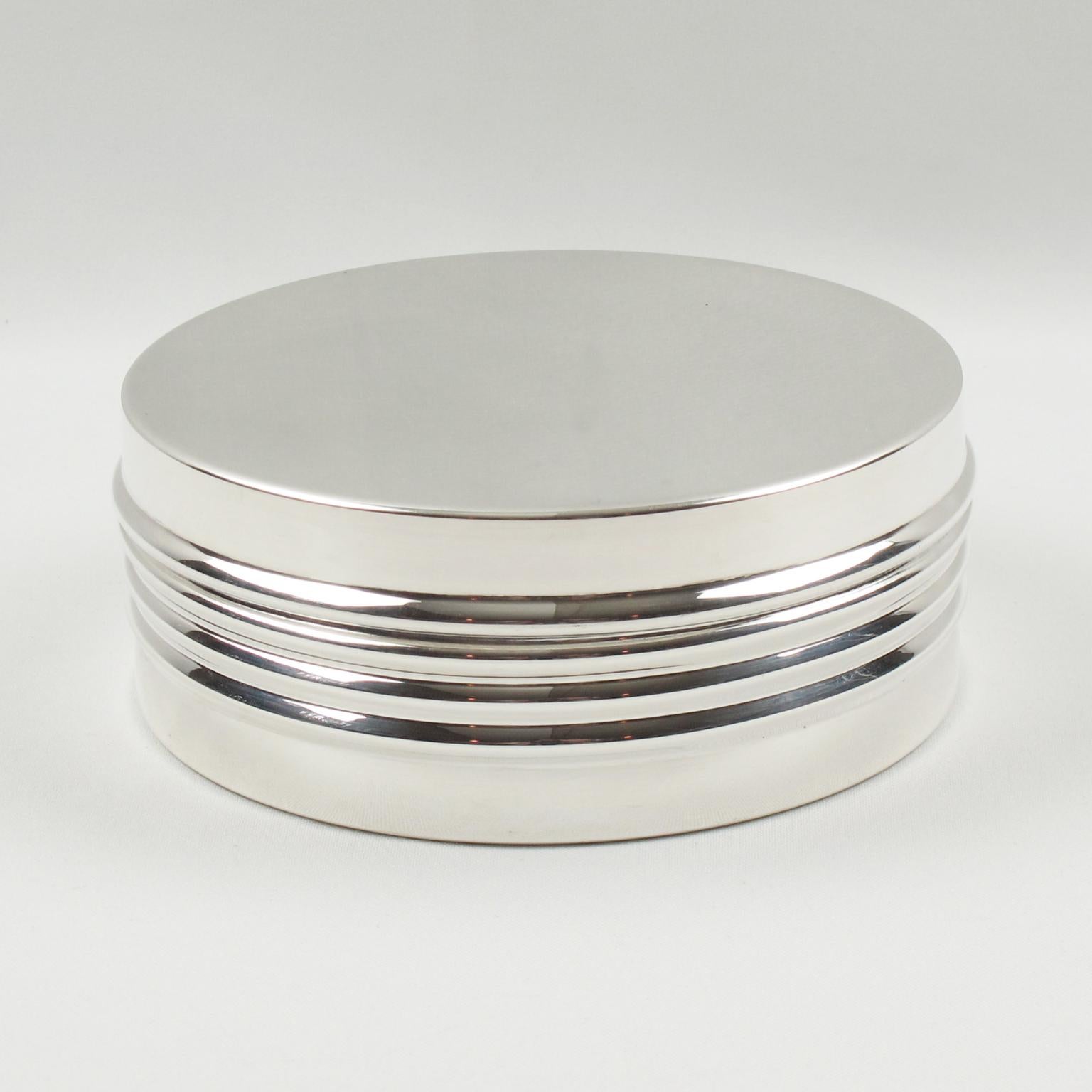 Modern Christian Dior 1970s Silver Plate Box