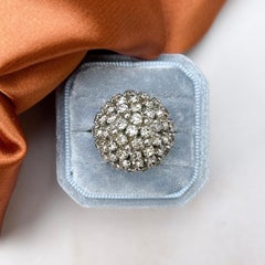 Christian Dior 1970s Statement Vintage Rhinestone Cocktail Ring
