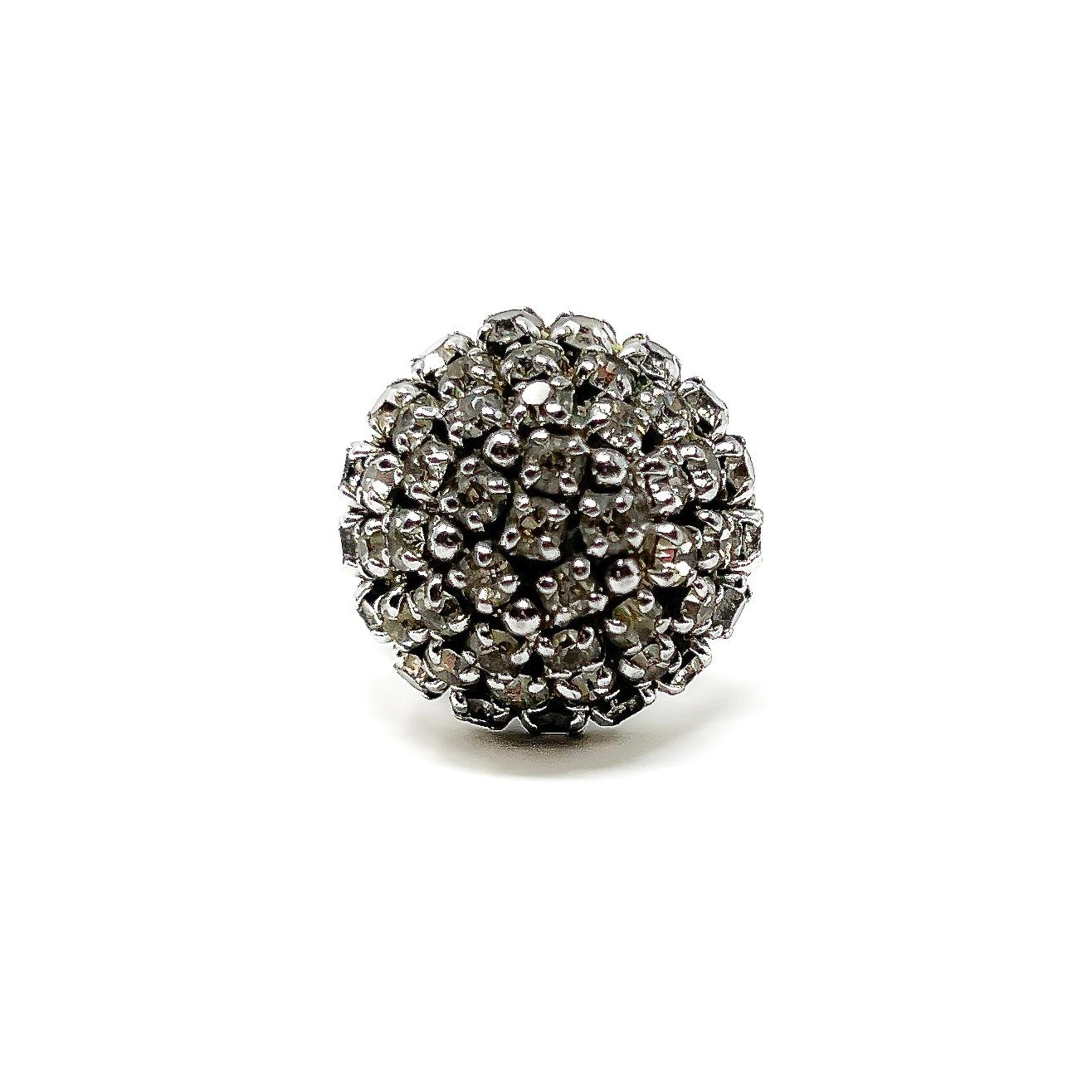 Women's Christian Dior 1970s Statement Vintage Rhinestone Cocktail Ring For Sale