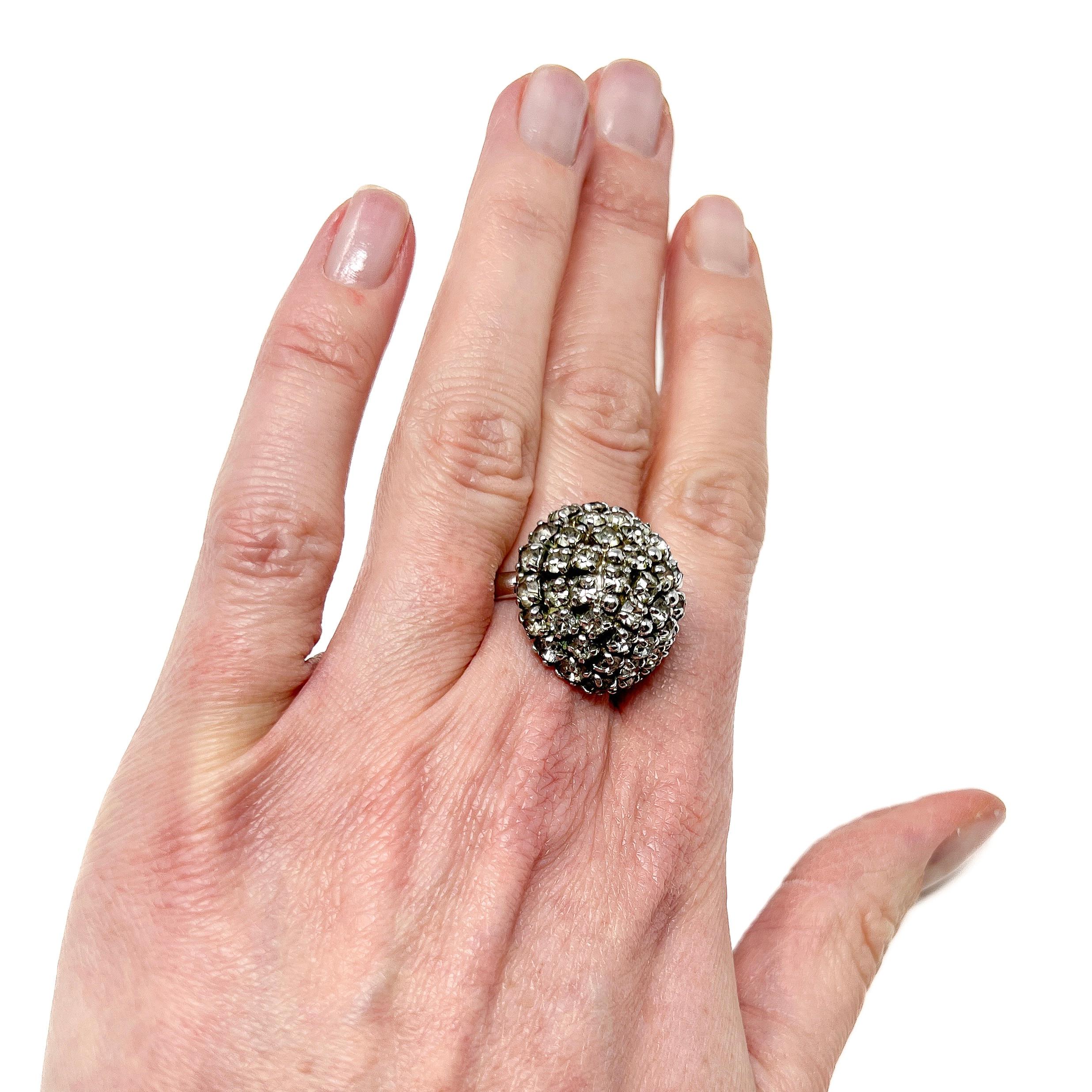 Christian Dior 1970s Statement Vintage Rhinestone Cocktail Ring For Sale 5