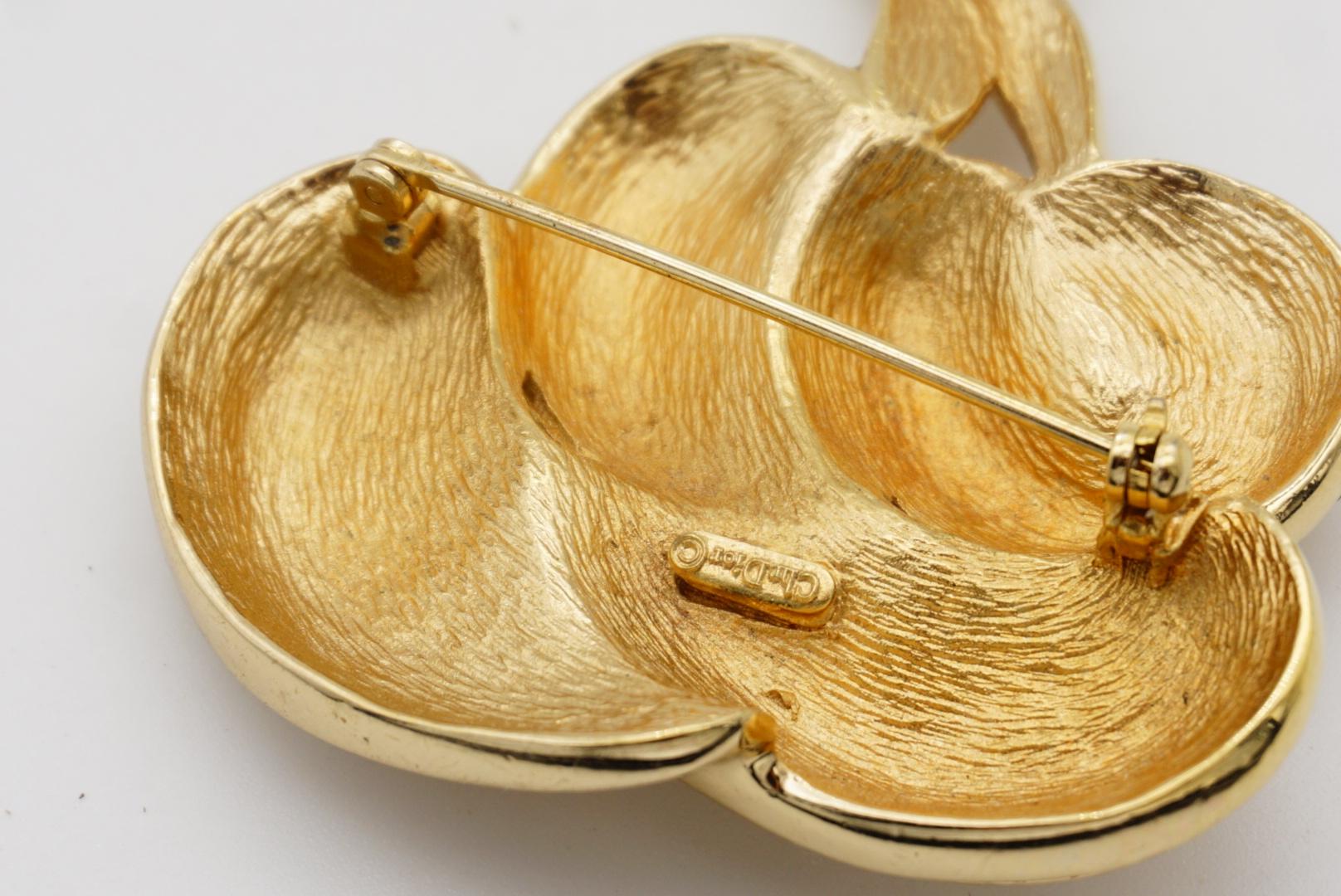 Christian Dior 1970s Vintage Large Mushroom Palm Leaf Crystals Exquisite Brooch 8