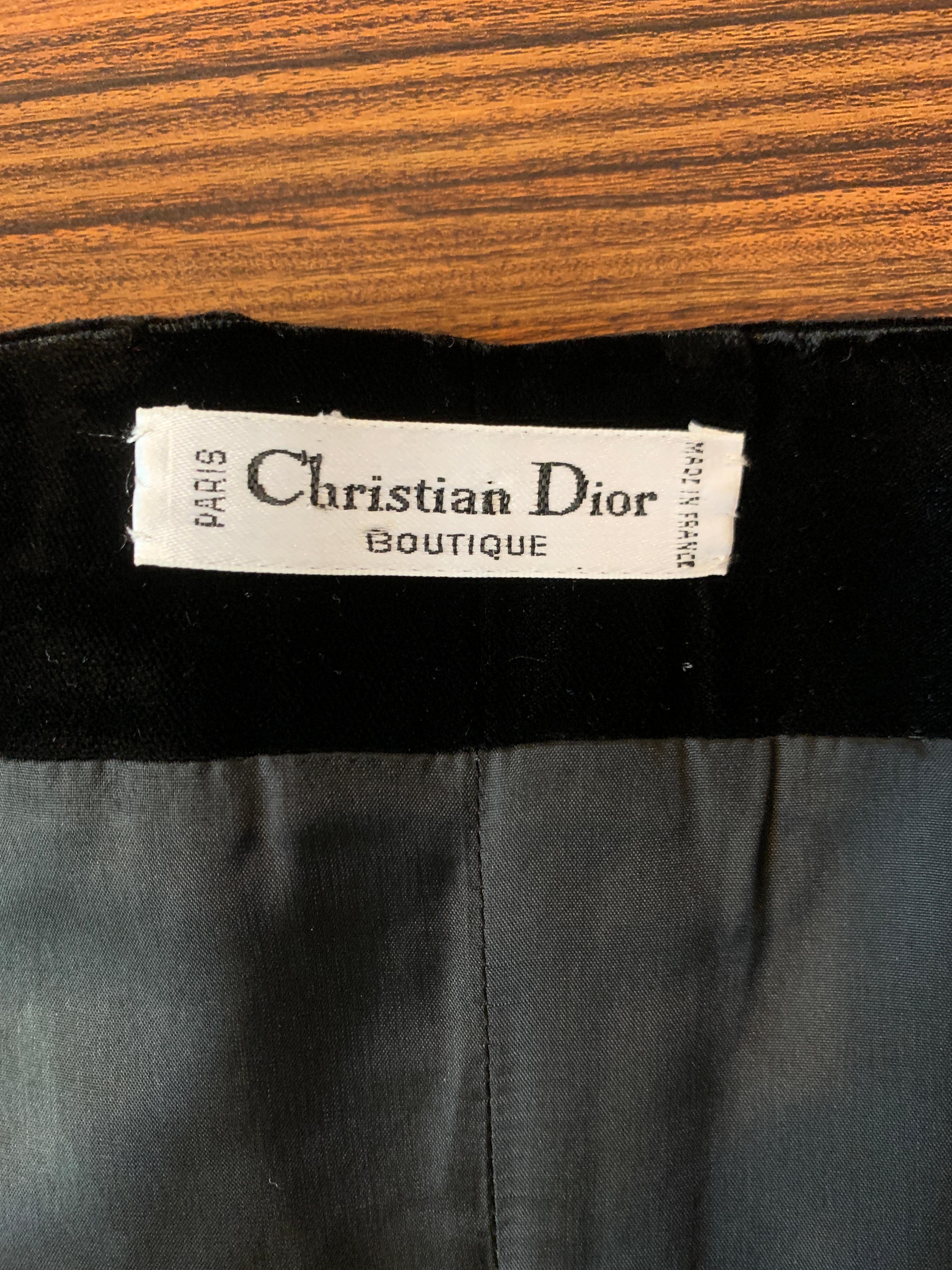 Christian Dior 1980s Black Velvet and Gold Beaded Star Corset Bustier 2