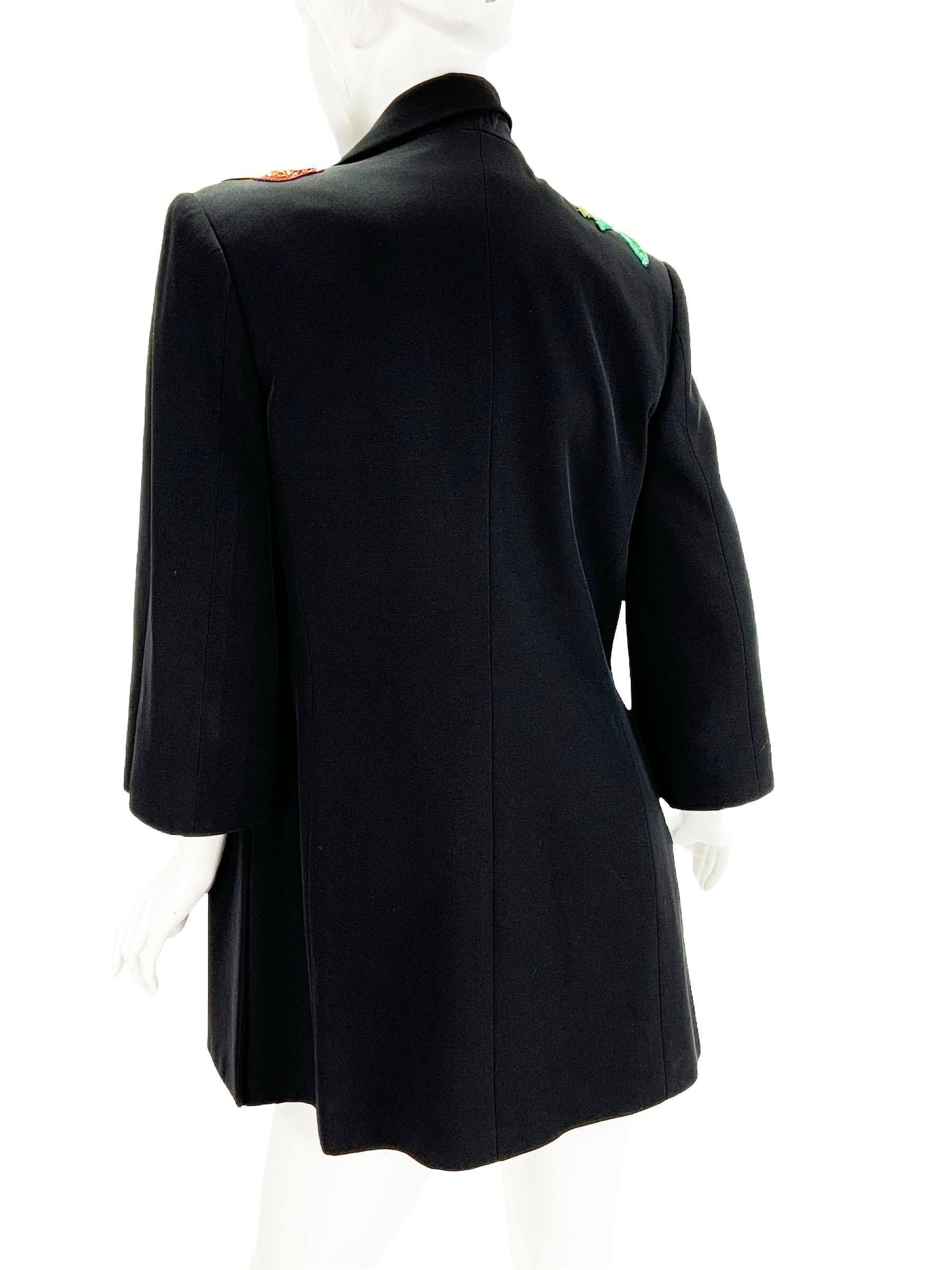 Christian Dior - Blazer long numéroté, perlé et brodé, années 1980 Pour femmes en vente