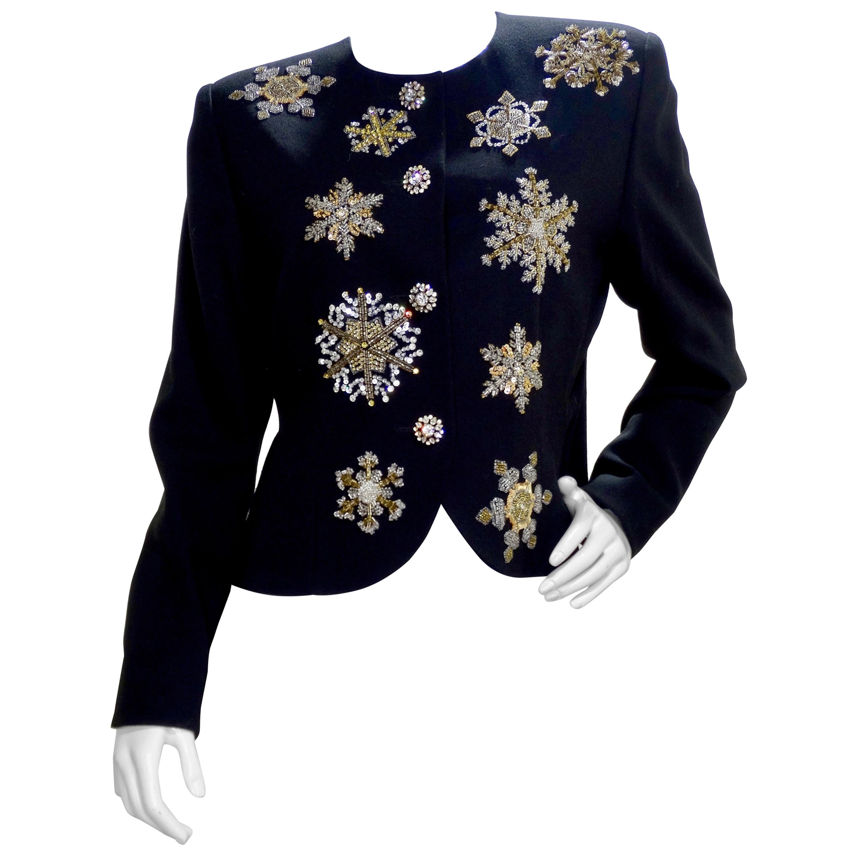 Christian Dior 1980s Numbered Snowflake Blazer 