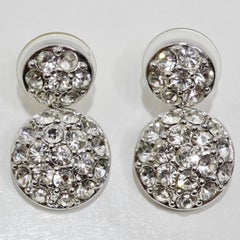Christian Dior 1980s Rhinestone Dangle Earrings