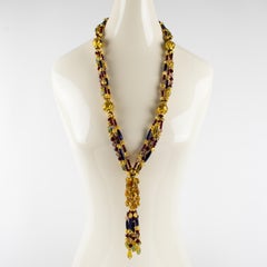 Christian Dior Couture Murano ArtGlass Crystal Beaded Necklace