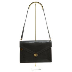 Christian Dior 1980s Sac Pochette Dior Precious Black Bag 2 straps