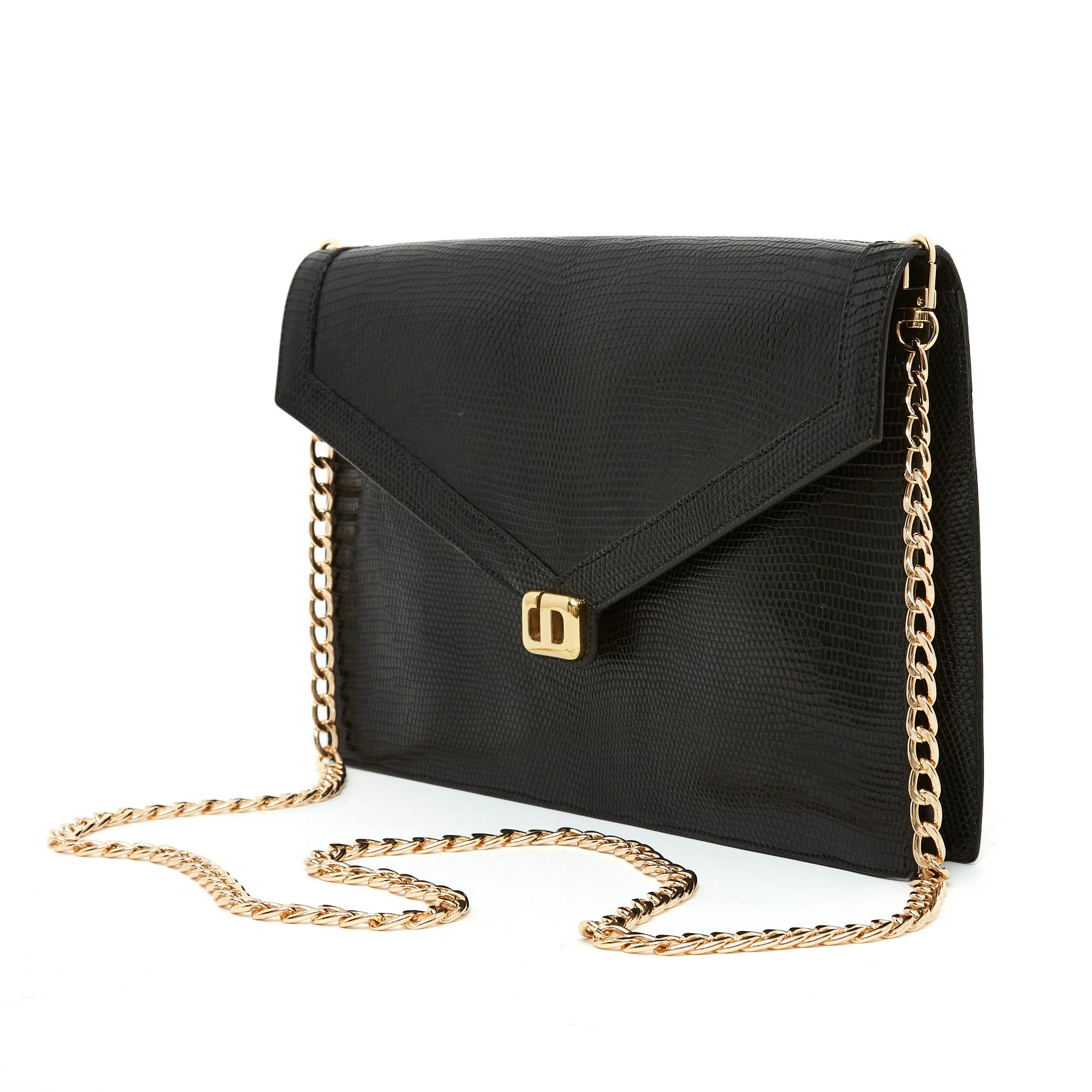 Christian Dior 1980s Sac Pochette Dior Precious Black Bag 2 straps In Excellent Condition In PARIS, FR