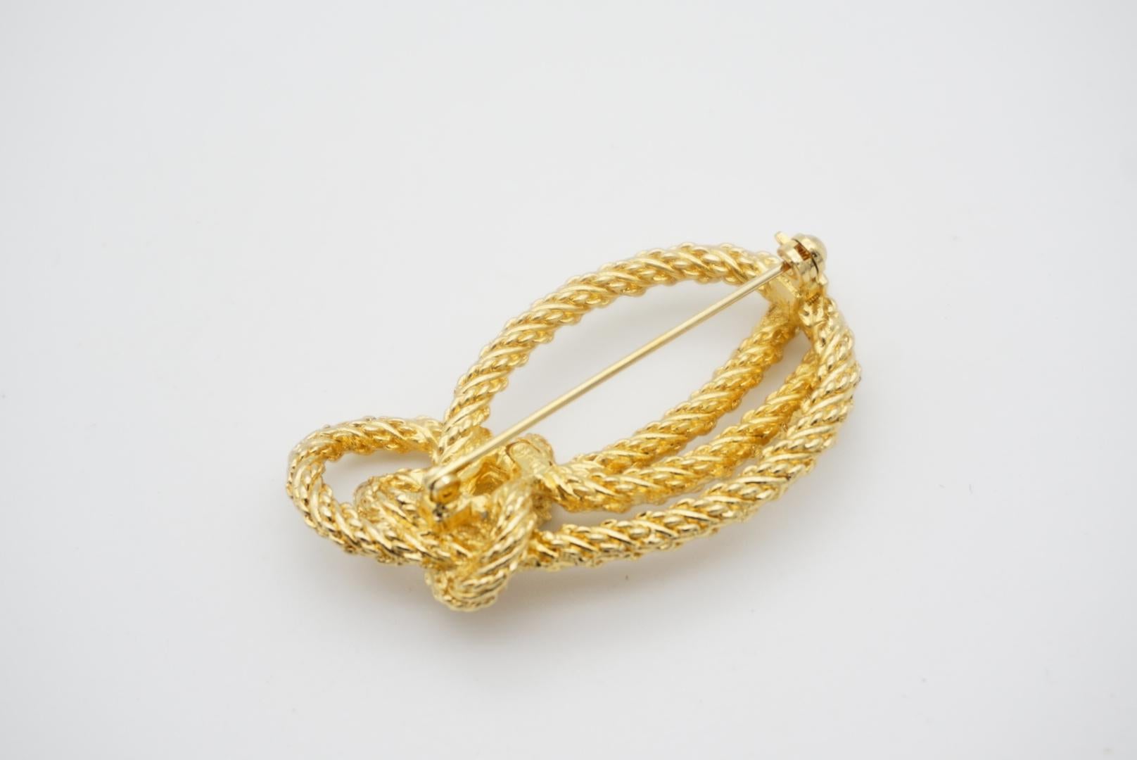 Christian Dior Modernistische Goldbrosche mit ovaler Schleife und goldener Schleife, 1980er Jahre im Angebot 6