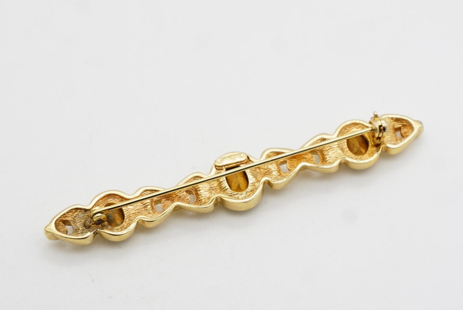 Christian Dior Años 80 Vintage Zafiro Amatista Cristales Ovalados Broche Entrelazado en venta 6