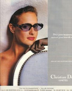 Christian Dior 1989 purple rimless sunglasses