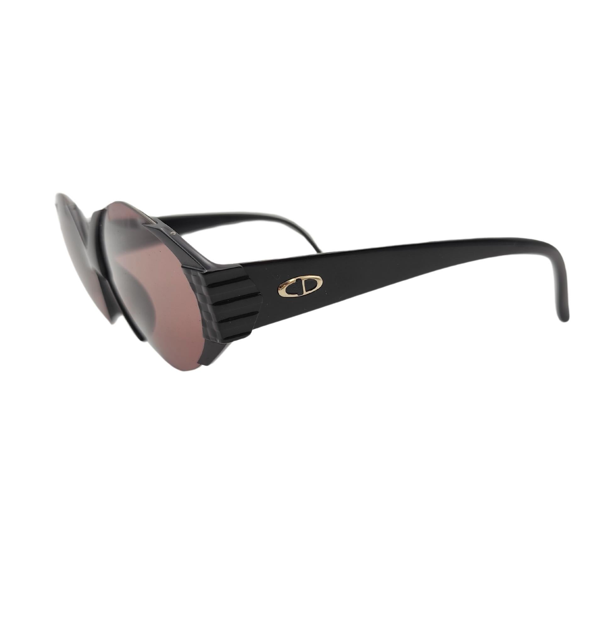 Women's Christian Dior 1989 purple rimless sunglasses