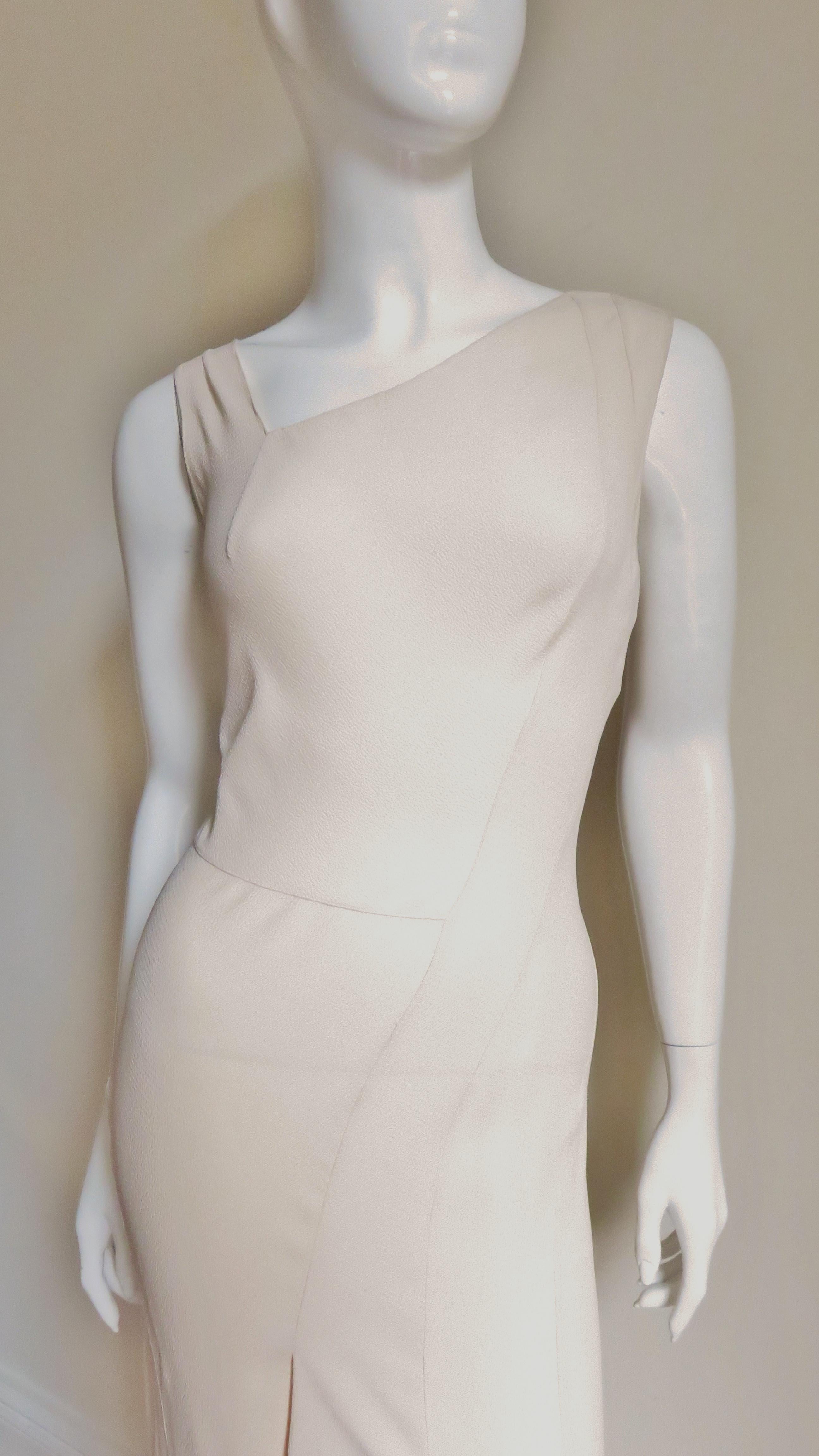 Christian Dior 1990s Blush Seam Detail Silk Gown In Excellent Condition In Water Mill, NY