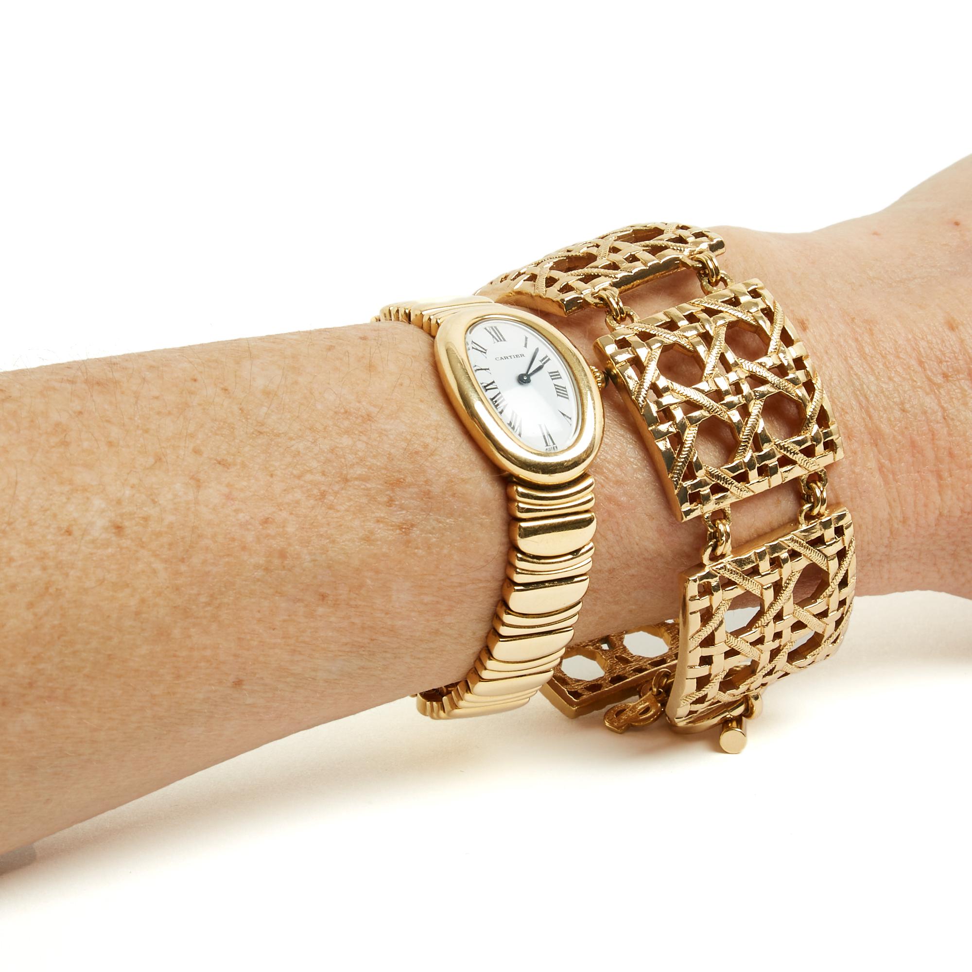 Christian Dior 1990er Jahre Armband Cannage My Dior Goldenes Armband 2
