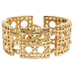 Christian Dior 1990s Bracelet Cannage My Dior Golden Bracelet