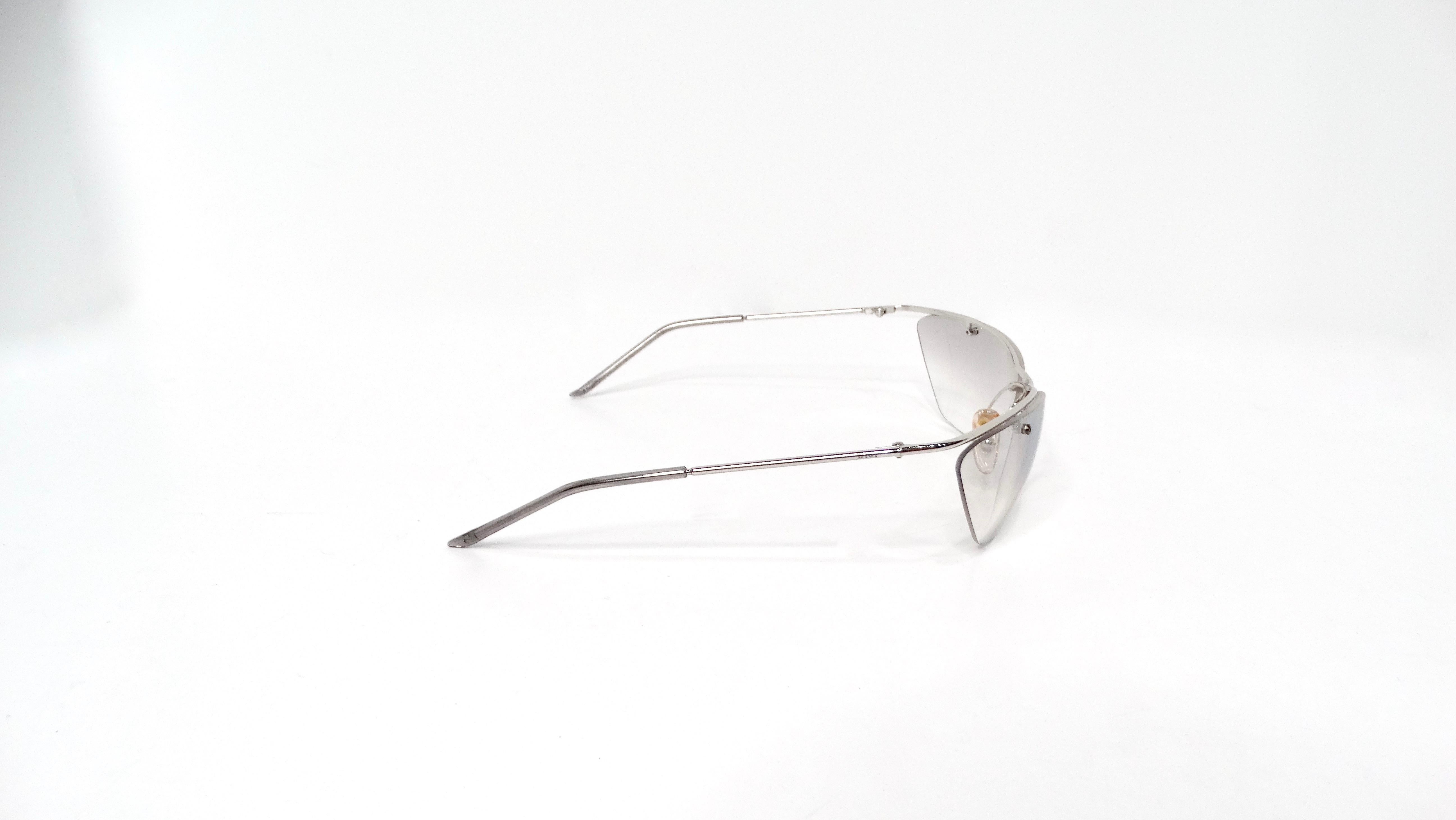 Christian Dior 1990s Flash Grey Tinted Lens Sunglasses For Sale 3