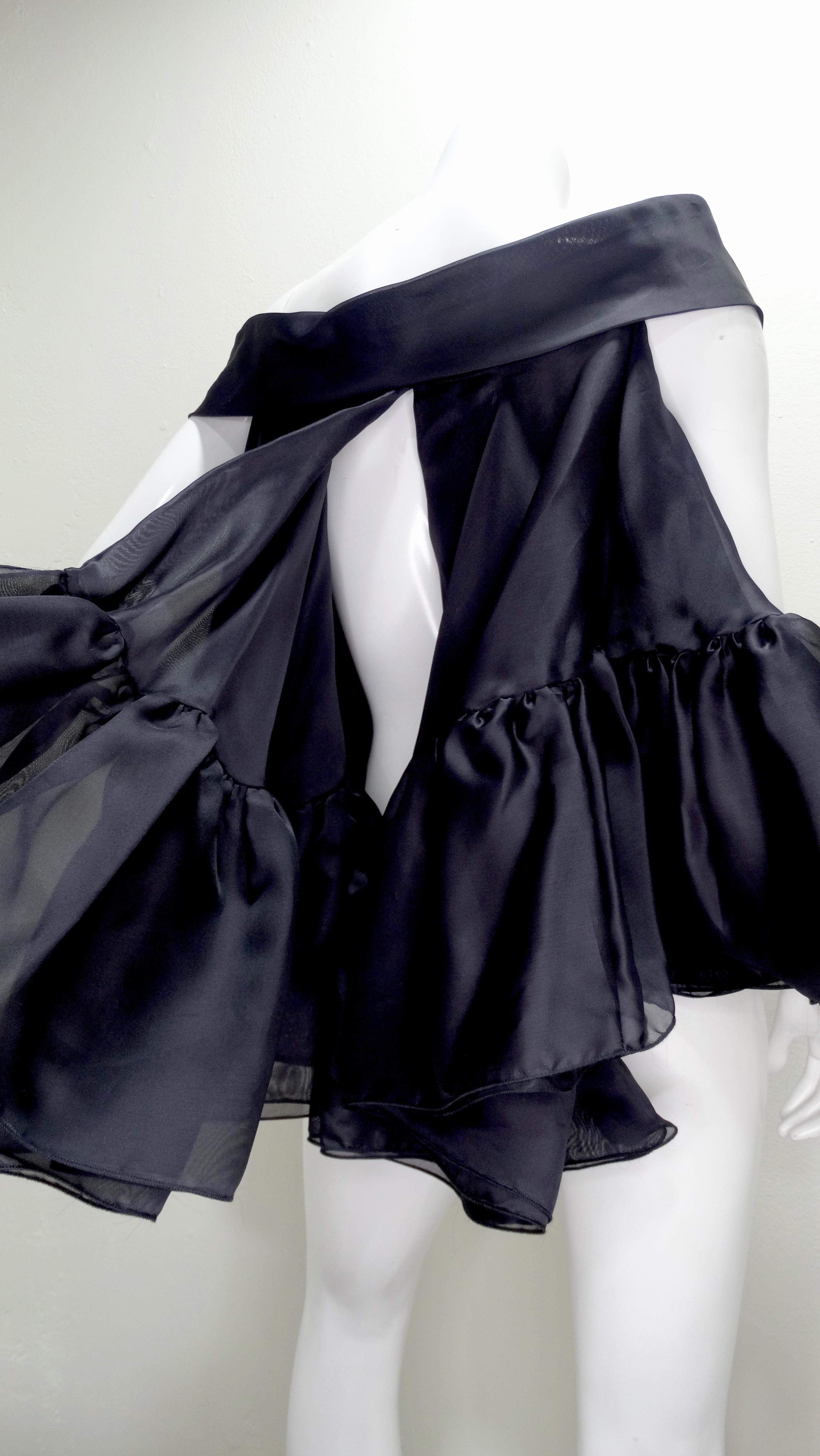 Christian Dior 1990s Peplum Silk Blouse designed by Gianfranco Ferré  7