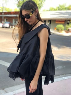 Christian Dior 1990s Peplum Silk Blouse designed by Gianfranco Ferré