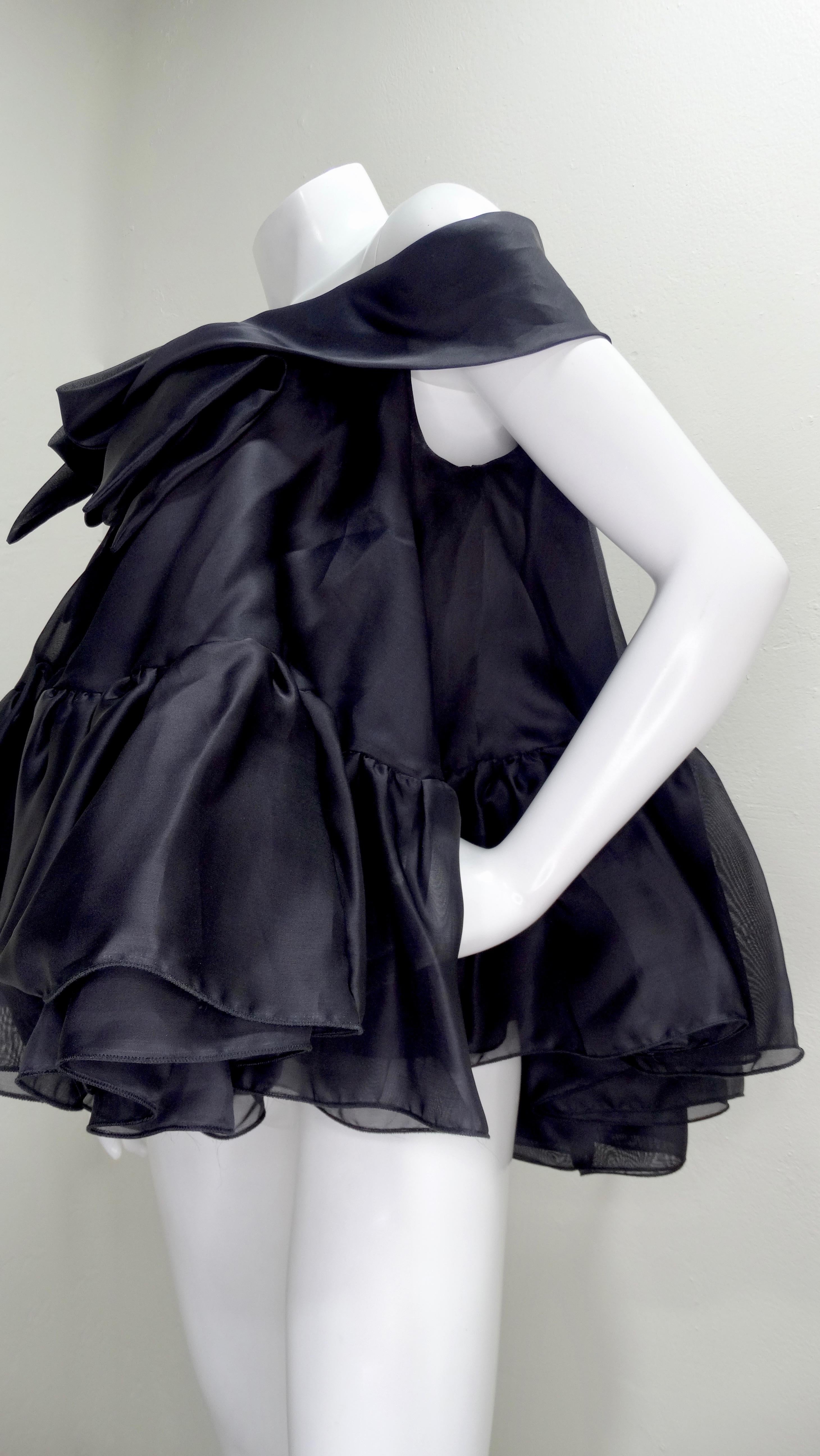 Christian Dior 1990s Peplum Silk Blouse designed by Gianfranco Ferr�é  In Good Condition In Scottsdale, AZ