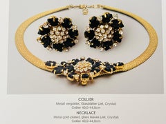 Christian Dior 1992 Haute Couture Iconic Rare Black Crystals Gold Earrings