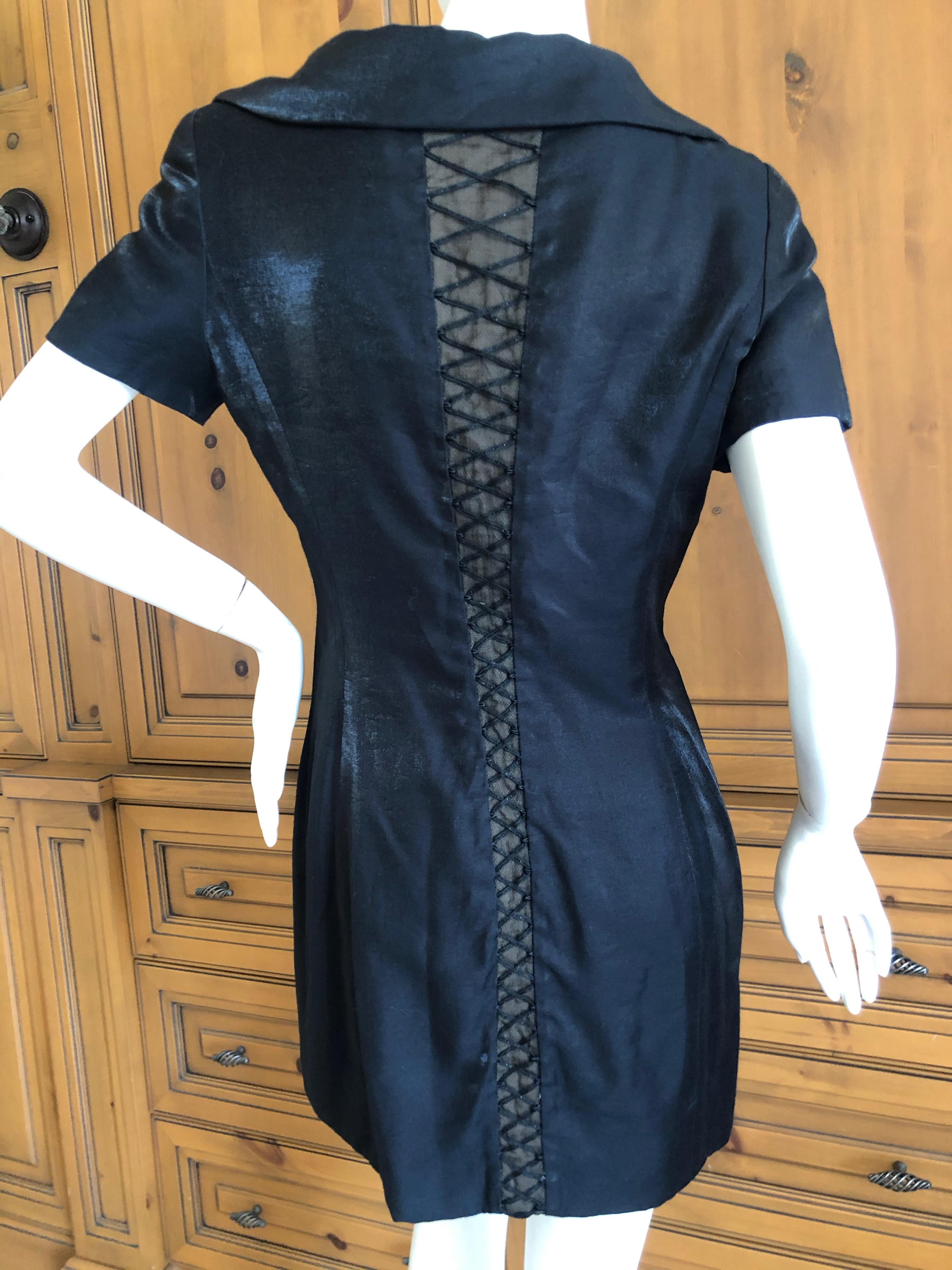 Christian Dior 1992 Numbered Demi Couture Corset Laced Dress by Gianfranco Ferre For Sale 4