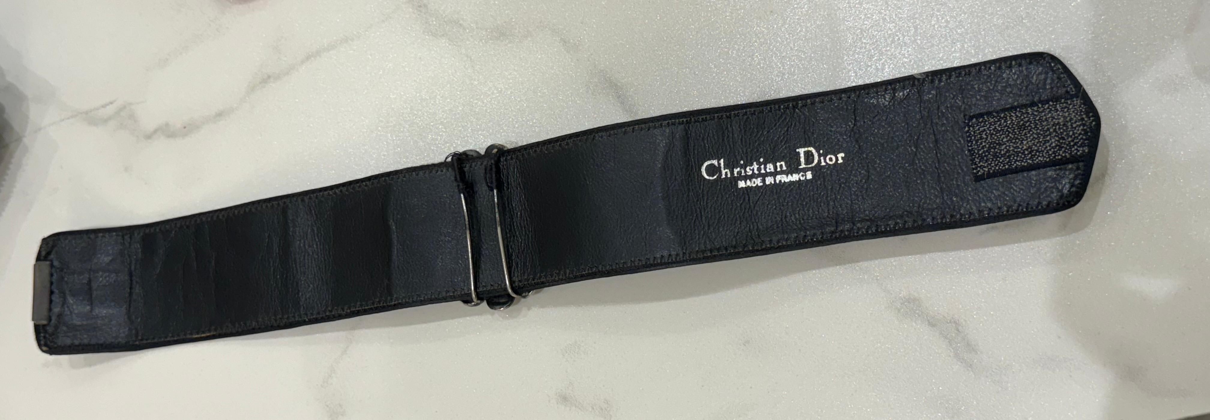 Rare Dior spring summer 1993 black velvet goth princess glass crystal choker necklace by Gianfranco Ferre 