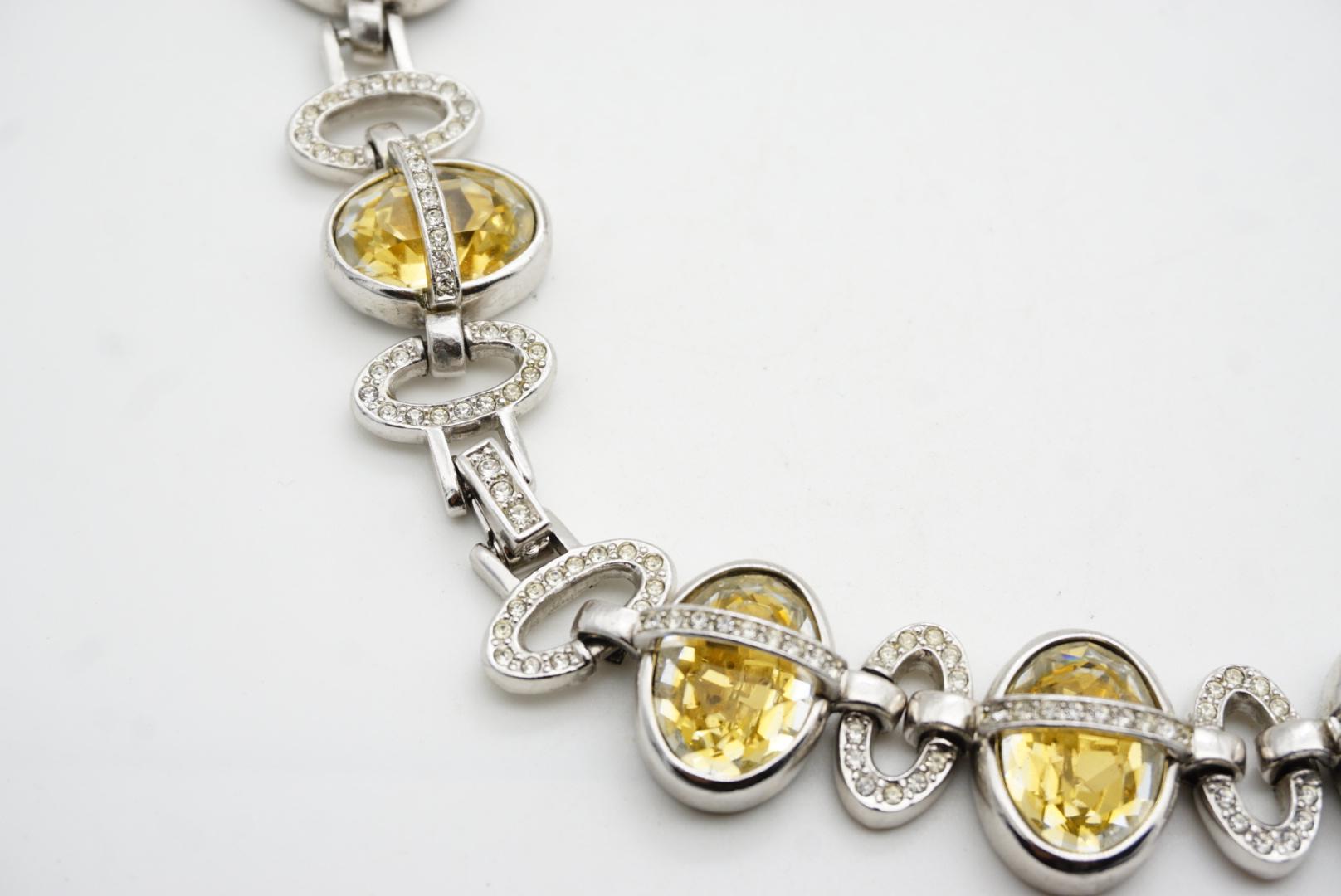 CHRISTIAN DIOR 1996 Collana a girocollo in argento con cristalli citrini intrecciati in vendita 9