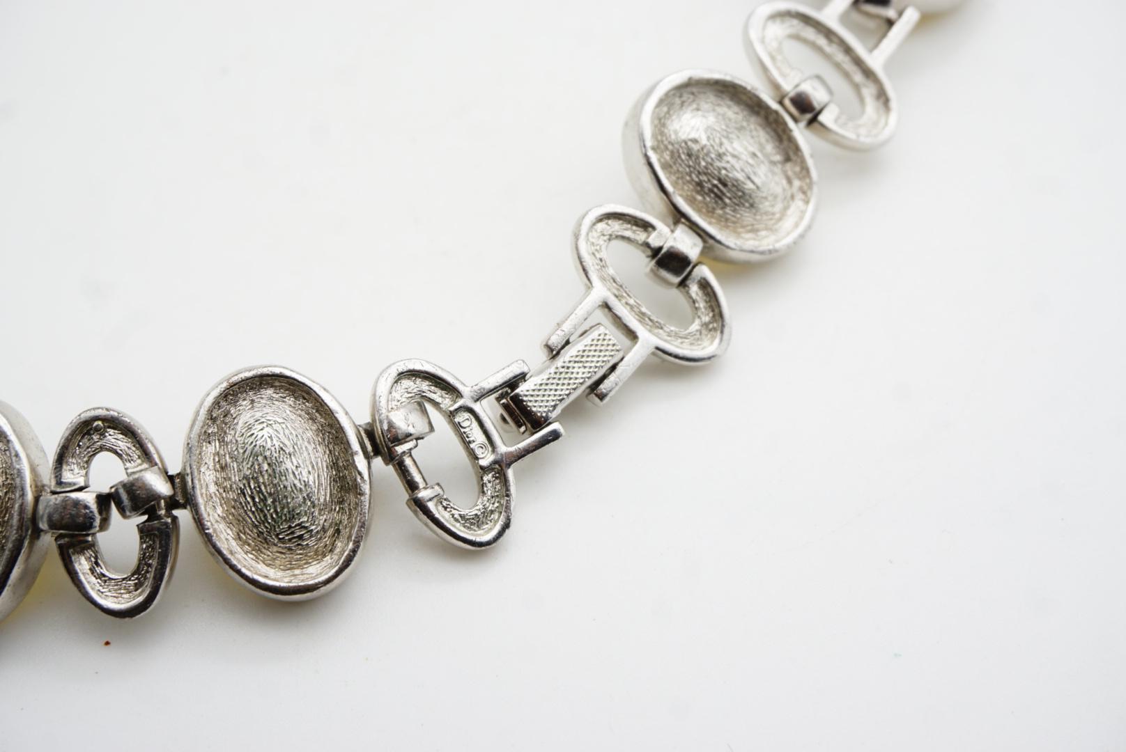 CHRISTIAN DIOR 1996 Collana a girocollo in argento con cristalli citrini intrecciati in vendita 10