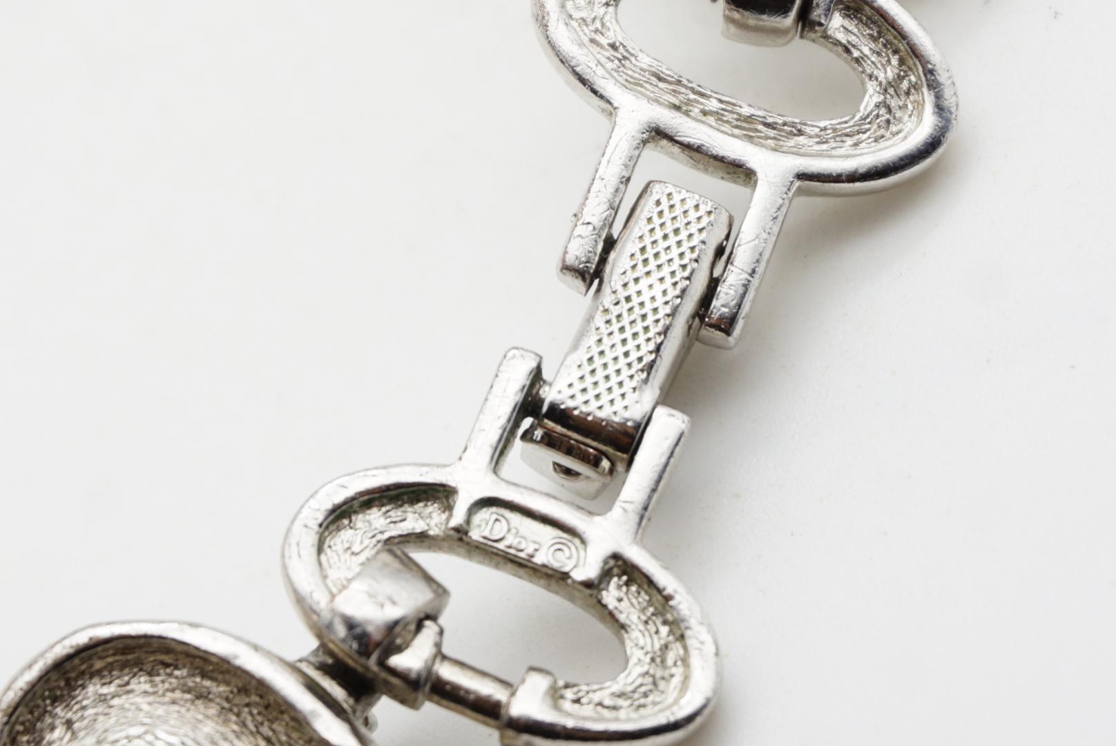 CHRISTIAN DIOR 1996 Collana a girocollo in argento con cristalli citrini intrecciati in vendita 11