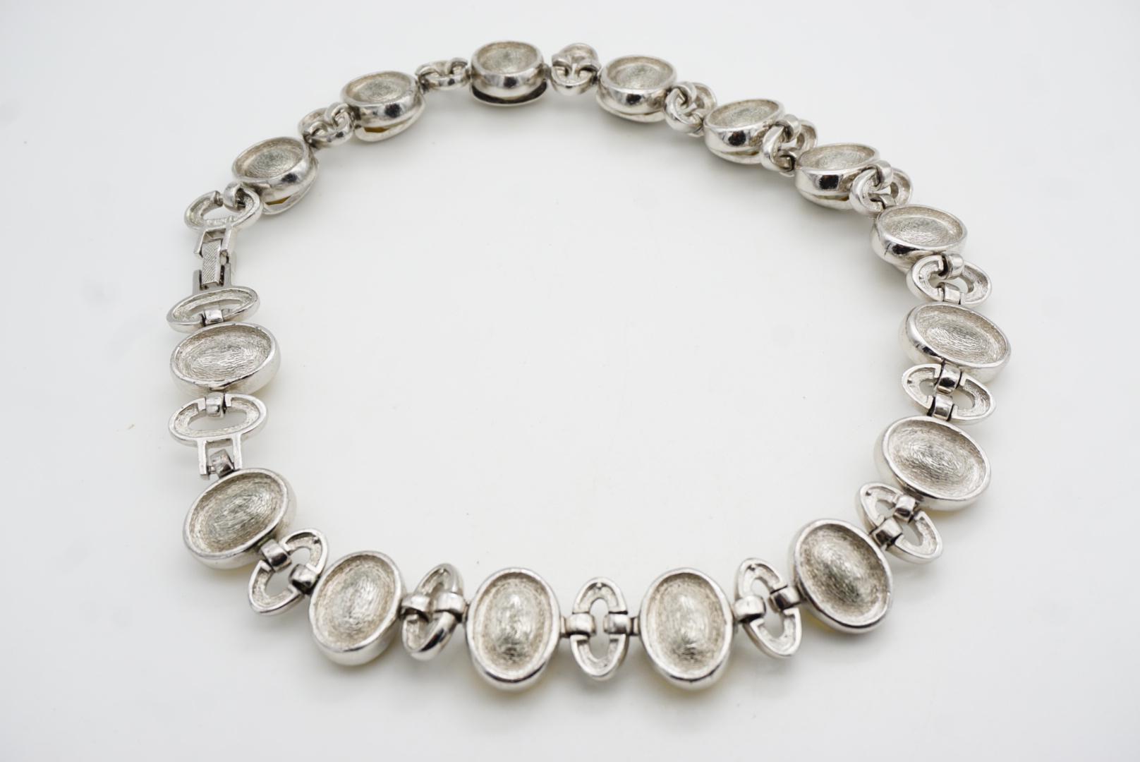 CHRISTIAN DIOR 1996 Collana a girocollo in argento con cristalli citrini intrecciati in vendita 12