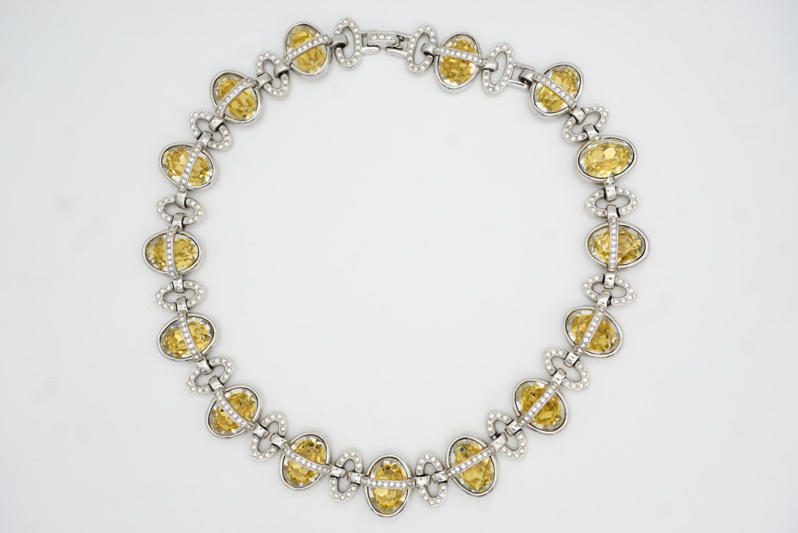 CHRISTIAN DIOR 1996 Collana a girocollo in argento con cristalli citrini intrecciati in vendita 4