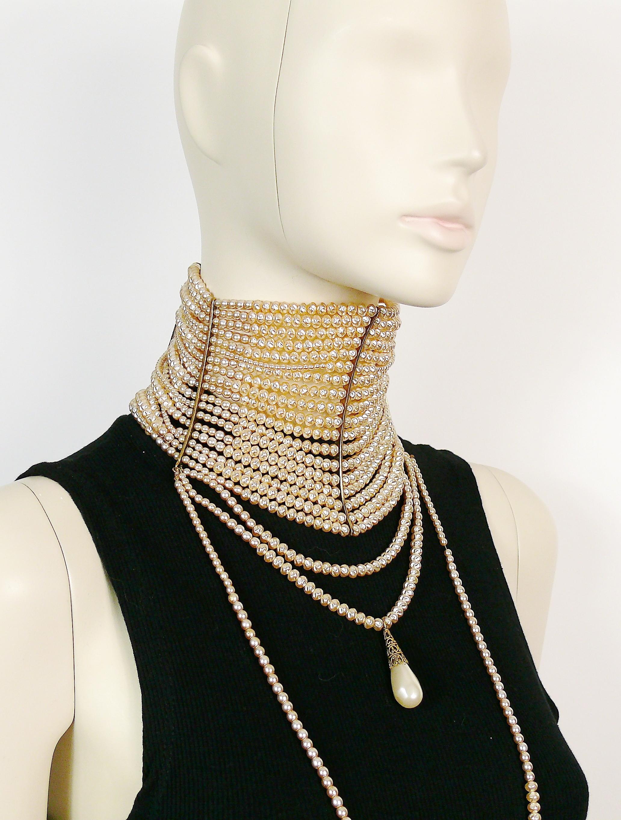 christian dior pearl choker