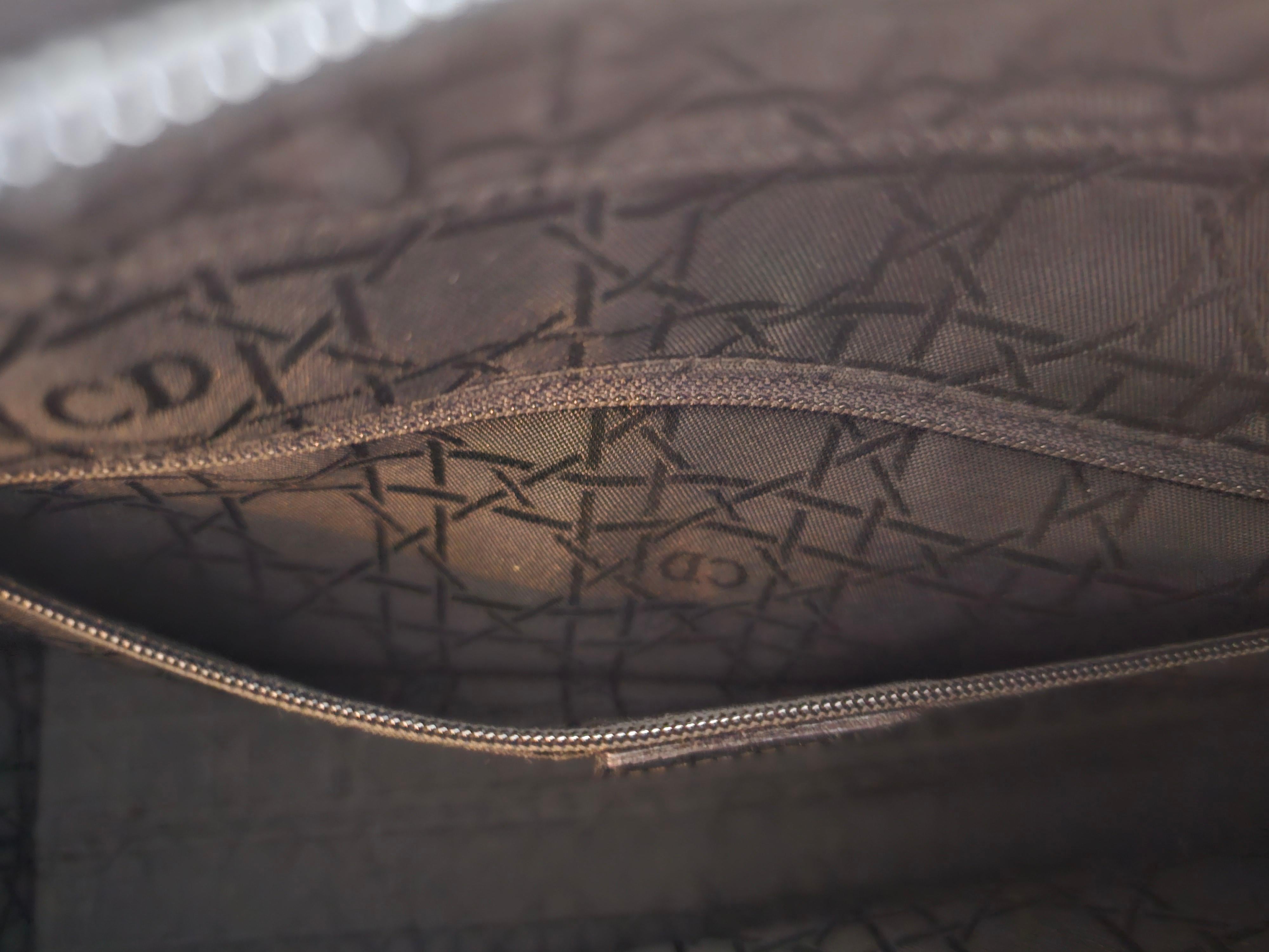 Christian Dior 1999 Lady Dior Handbag Canvas Patent Leather Collectors Large For Sale 6